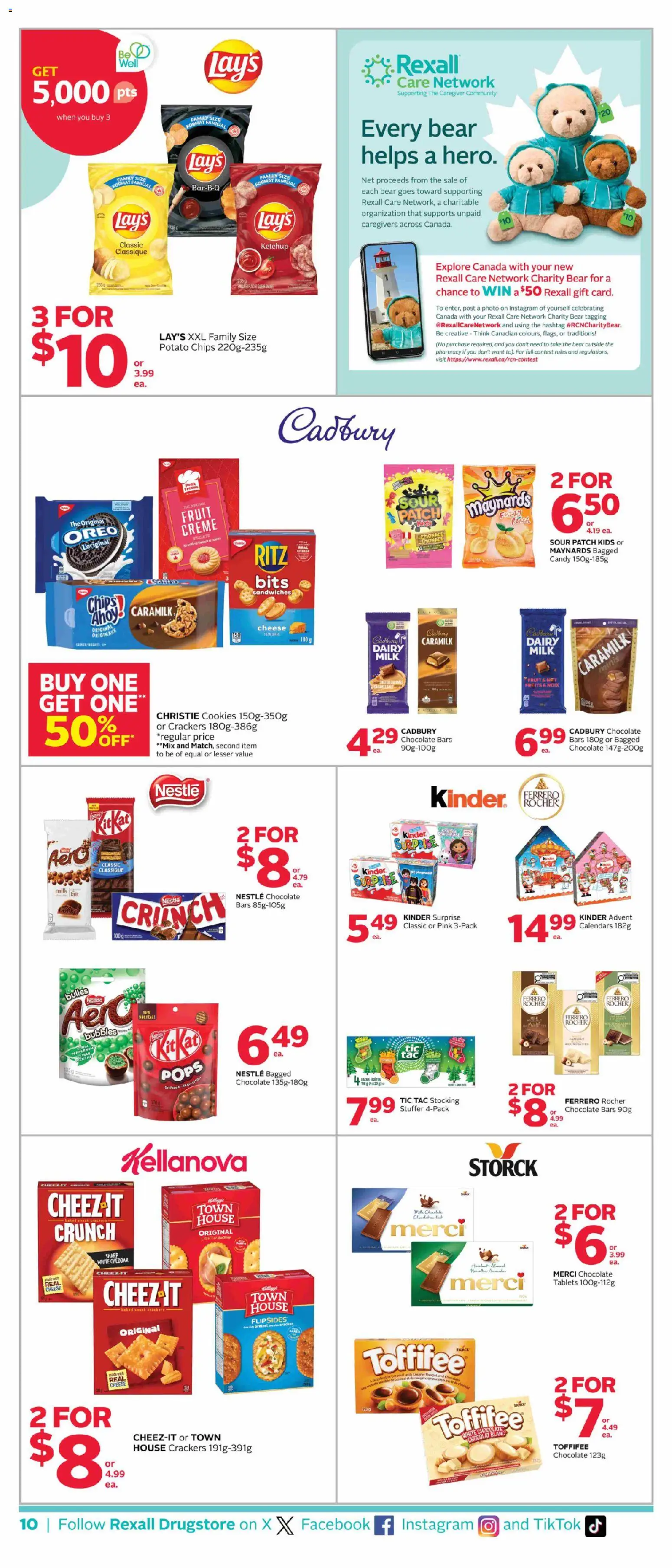 Rexall flyer valid from 07.11.2025 | Page: 15 | Products: Chips, Ketchup, Milk, Cheese