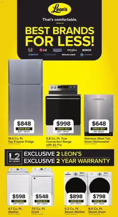 Preview of Leon's flyer - BBFL Appliances from shop Leon's valid from 02.10.2025