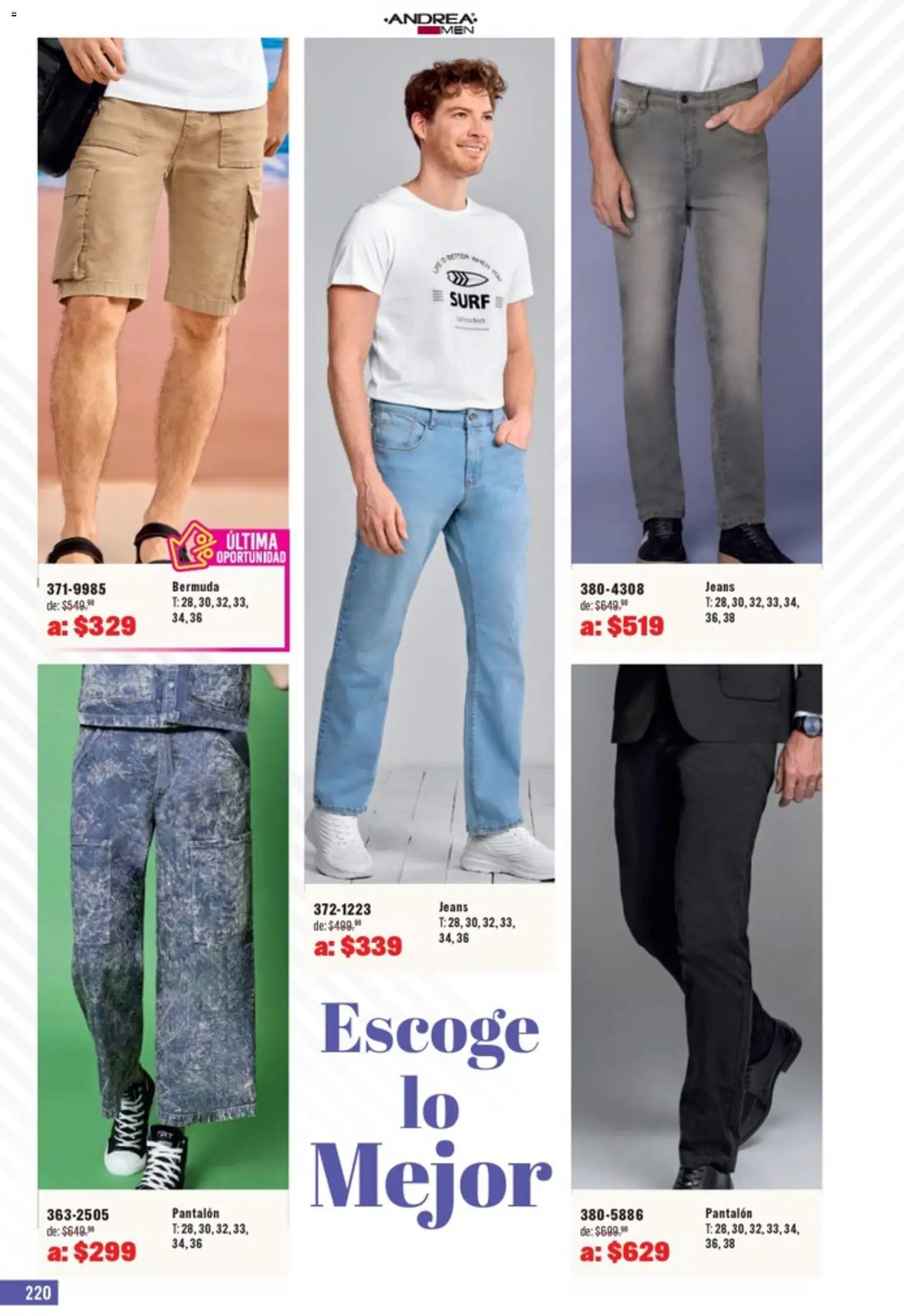 Nuevas ofertas de Andrea válidas en toda la República Mexicana desde el 05.04.2026. ¡Encuentra las mejores ofertas en Andrea catálogo Outlet! | Página: 220 | Productos: Bermuda