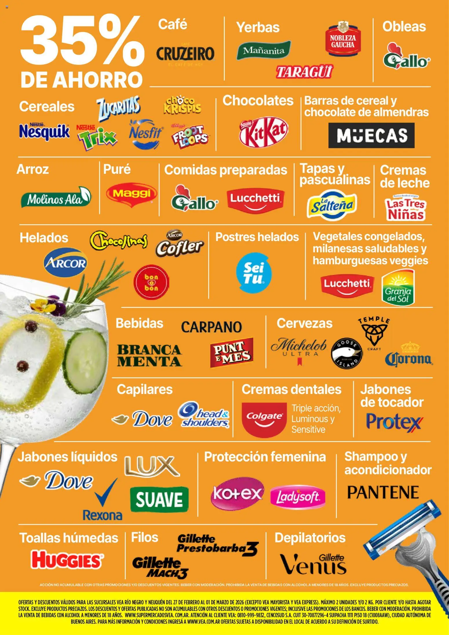 Vea - Ofertas fin de semana Patagonia │ válido desde el 27.02.2026 | Página: 5 | Productos: Almendras, Acondicionador, Leche, Cereales