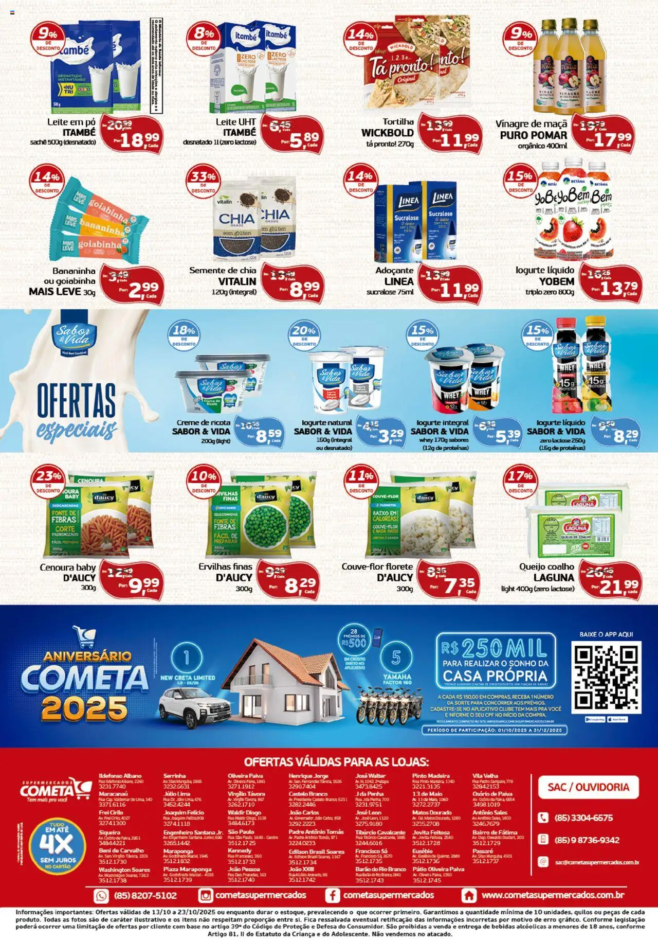 Cometa Supermercados Folheto - válido de 13.10.2025 | Página: 2 | Produtos: Adoçante, Chia, Creme, Baixo