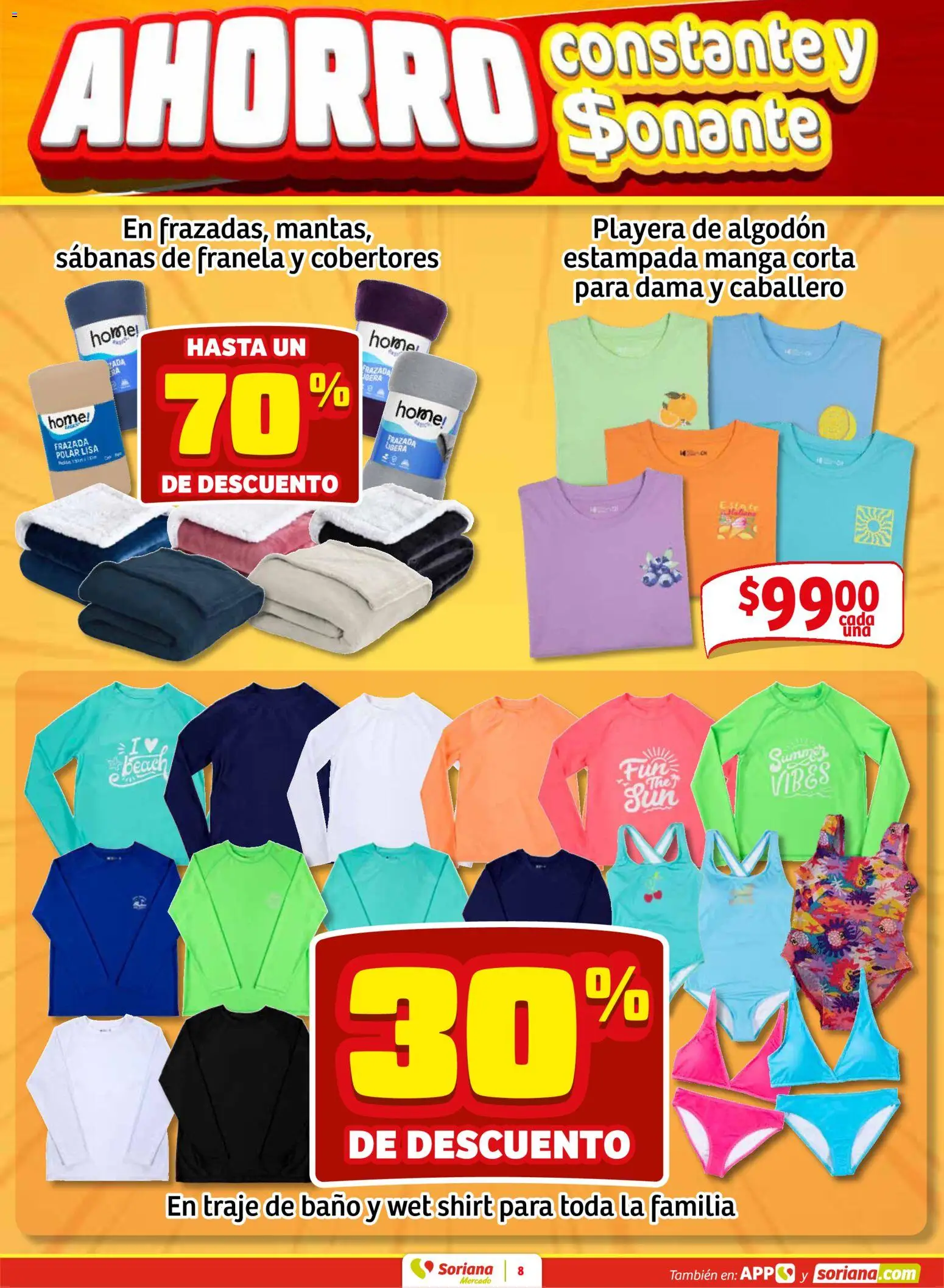 Nuevas ofertas de Soriana Fin de Semana Mercado: Nuevo León válidas en toda la República Mexicana desde el 19.03.2026. ¡Encuentra las mejores ofertas en Soriana Fin de Semana Mercado: Nuevo León! | Página: 8 | Productos: Manga, Playera, Sabanas, Baño