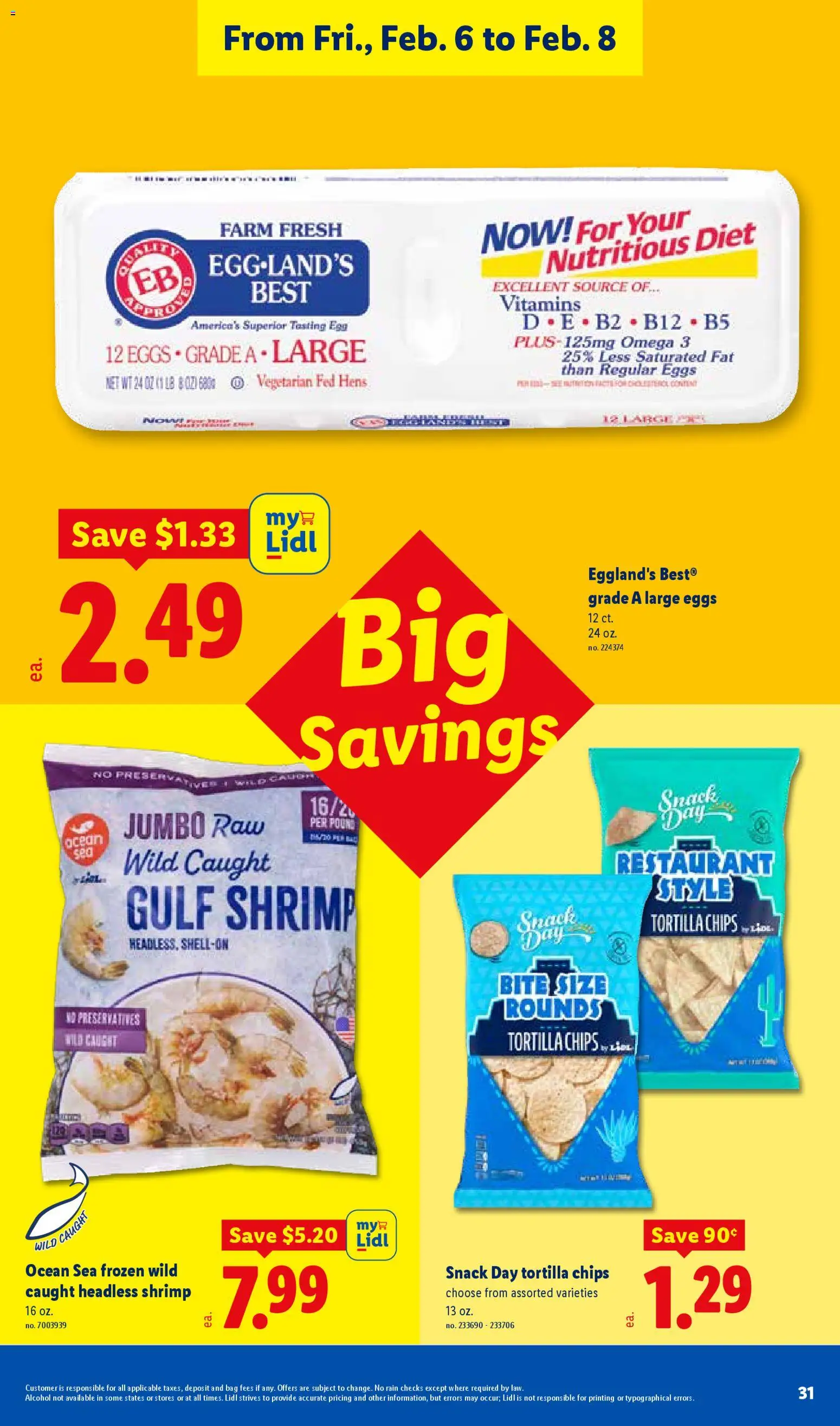 Lidl Weekly Ad - valid from 04.02.2026 | Page: 31 | Products: Eggs, Chips, Bag