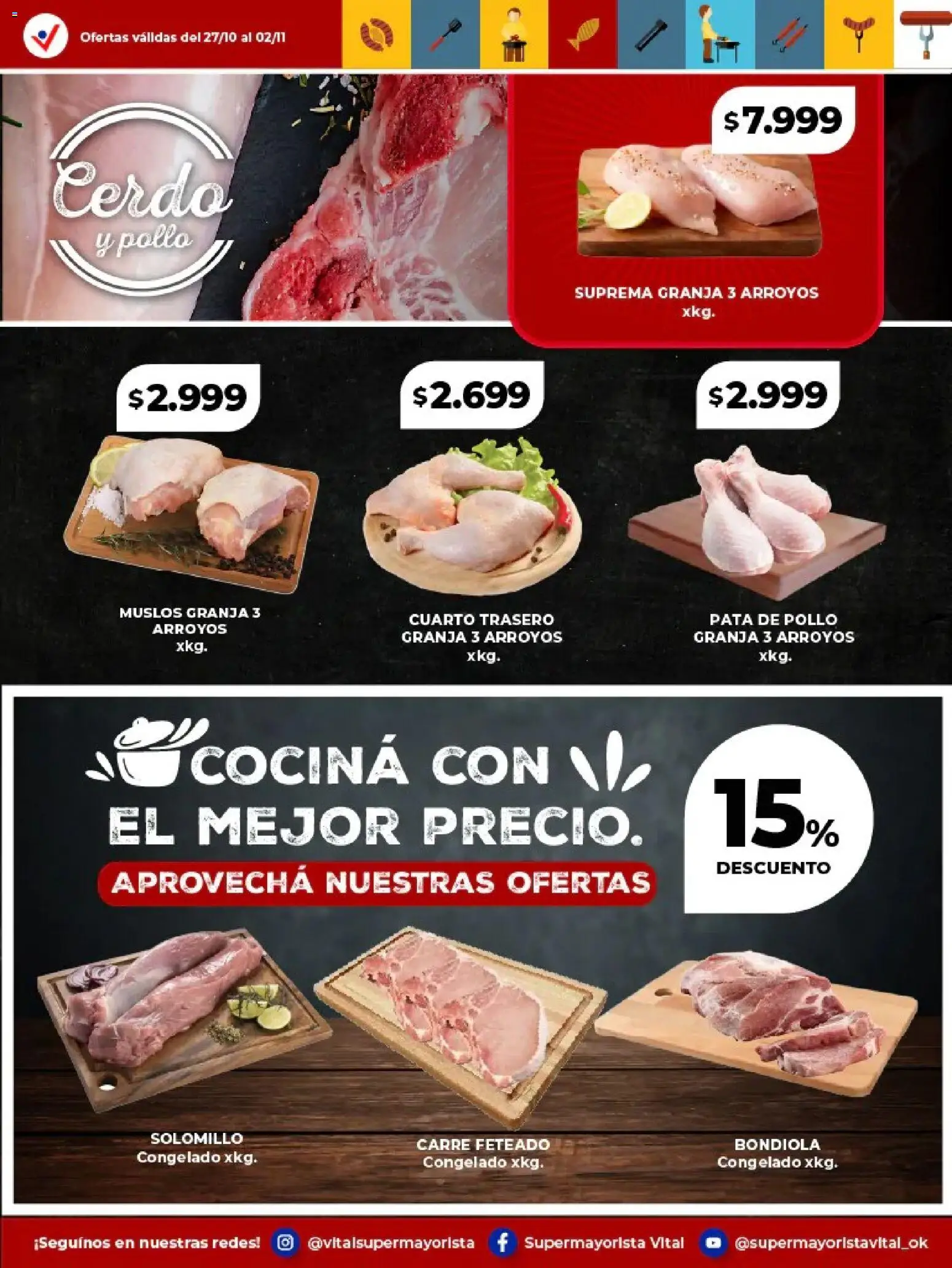 Vital - Especial de frescos - Abasto │ válido desde el 27.10.2025 | Página: 3 | Productos: Cocina, Pollo, Cerdo
