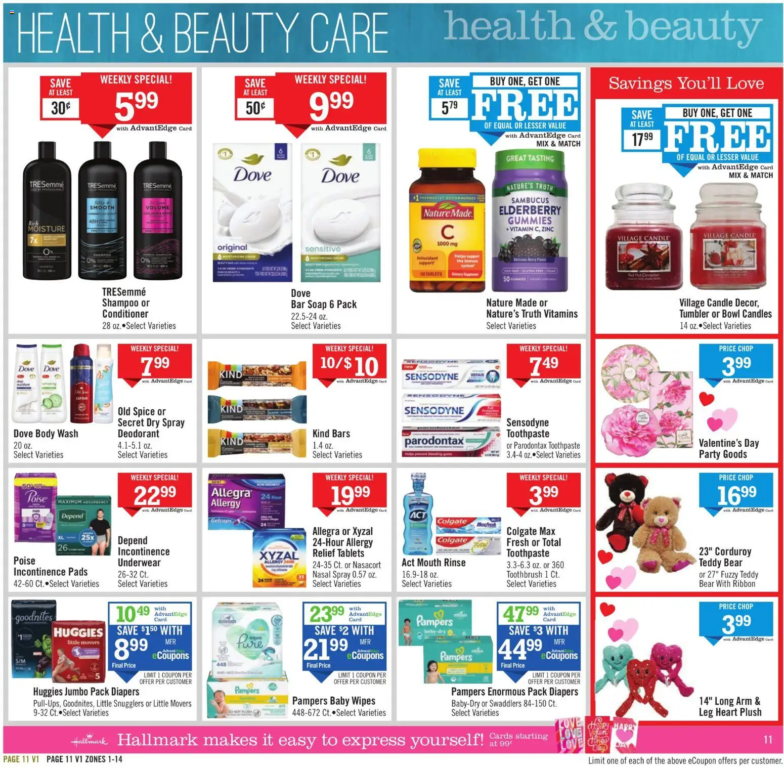 Price Chopper Weekly Ad - valid from 01.02.2026 | Page: 11 | Products: Conditioner, Toothpaste, Body Wash, Underwear