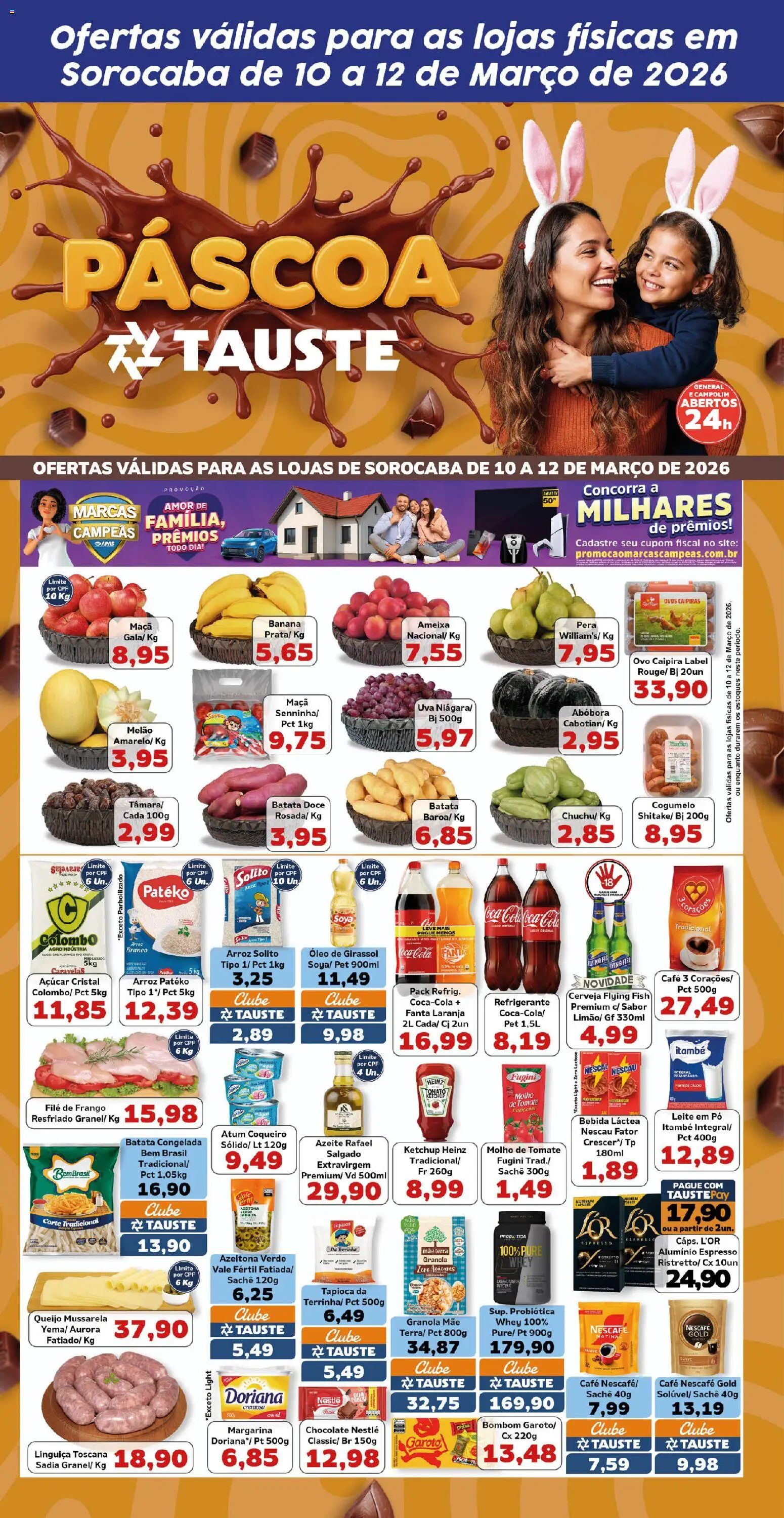 Tauste Folheto - válido de 10.03.2026 | Página: 2 | Produtos: Pera, Chocolate, Atum, Leite em pó