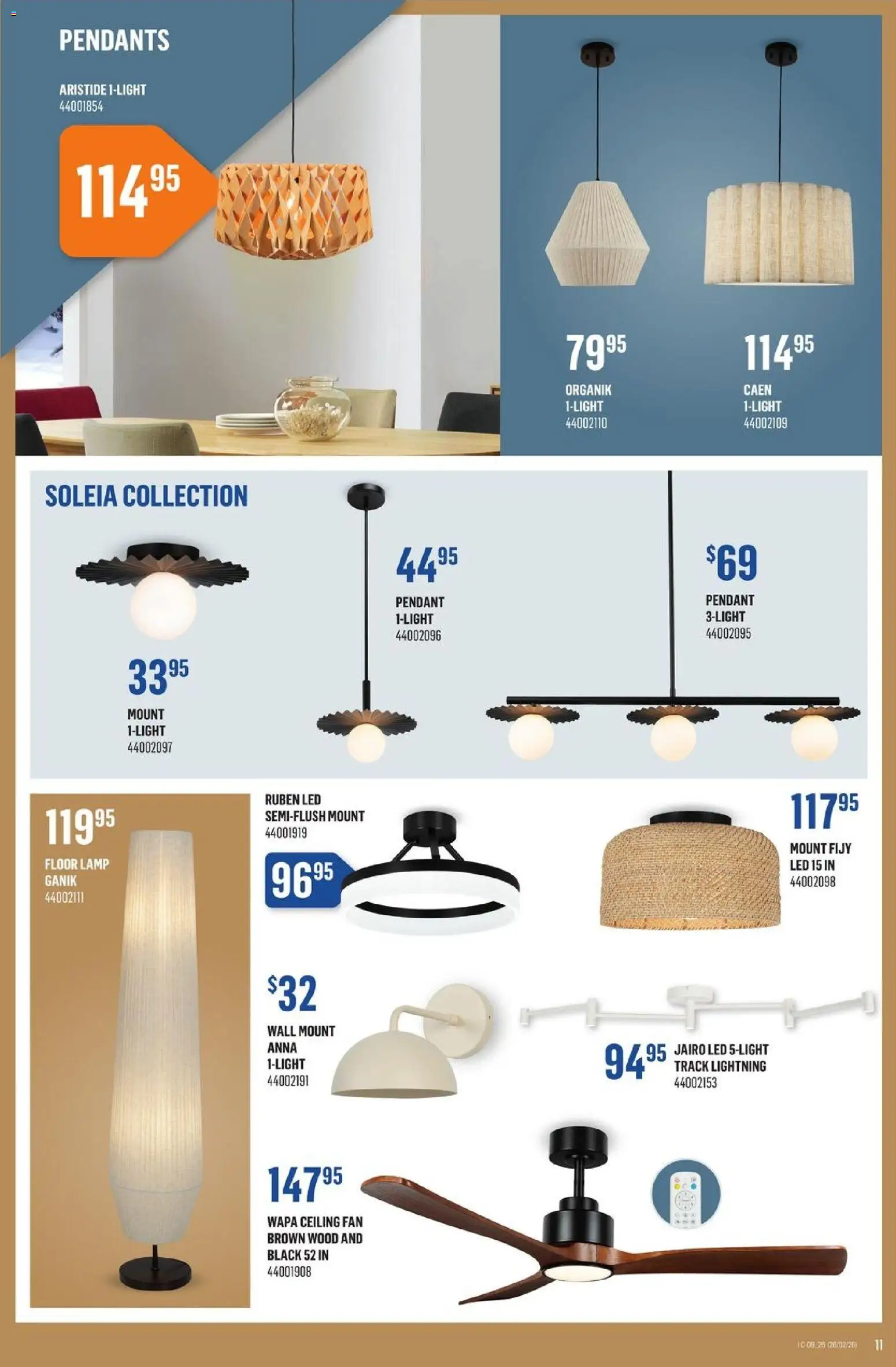 Canac flyer valid from 26.02.2026 | Page: 11 | Products: Fan, Lamp