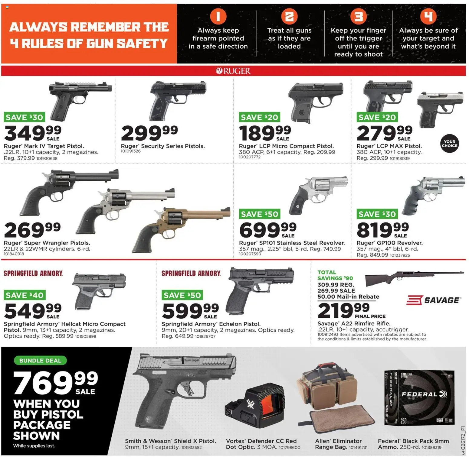 Mills Fleet Farm Range Ready - valid from 20.04.2026 | Page: 3 | Products: Safe, Gun, Rimfire