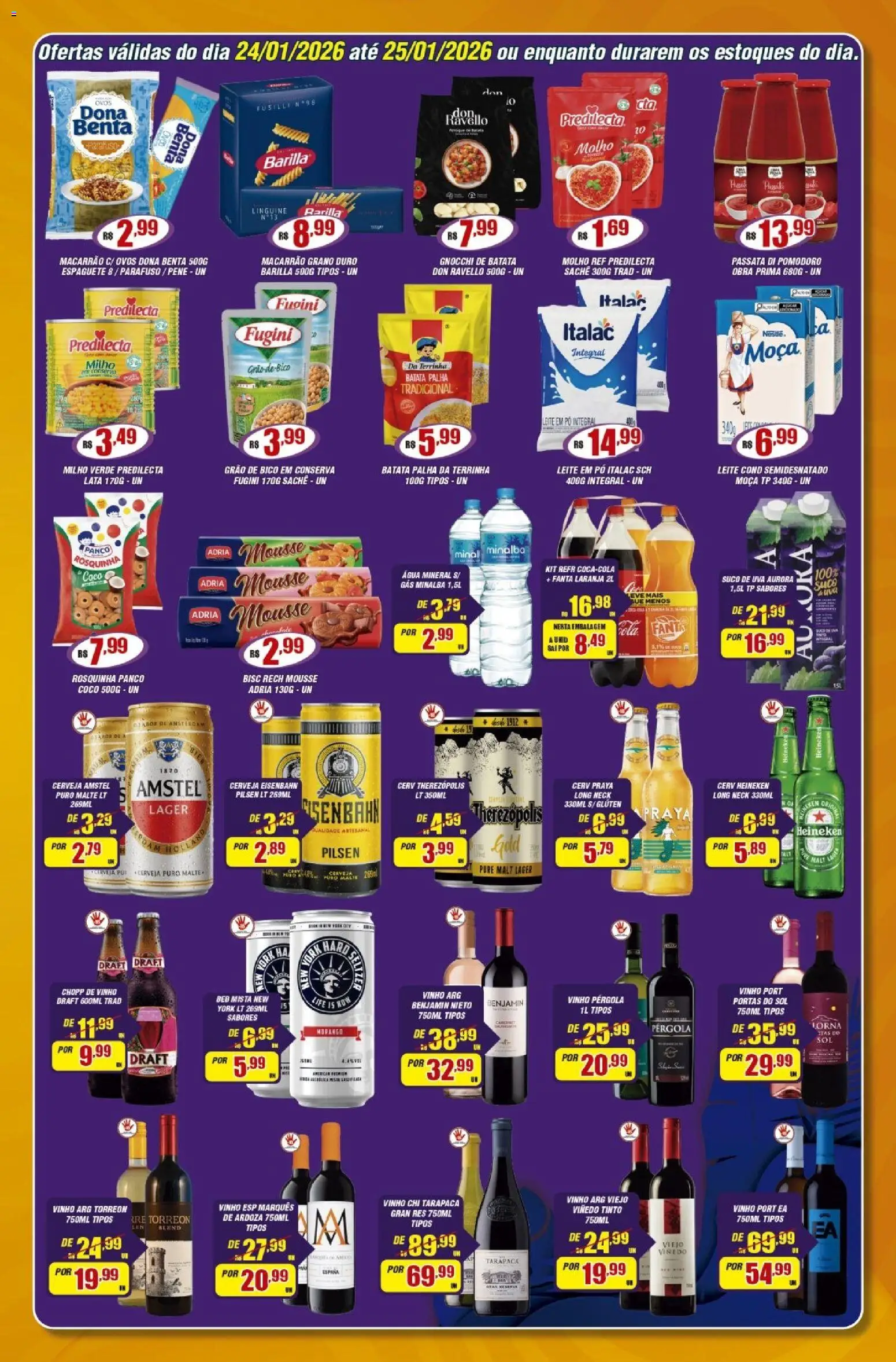 Violeta Supermercados Folheto - válido de 24.01.2026 | Página: 3 | Produtos: Mousse, Macarrão, Bico, Água mineral