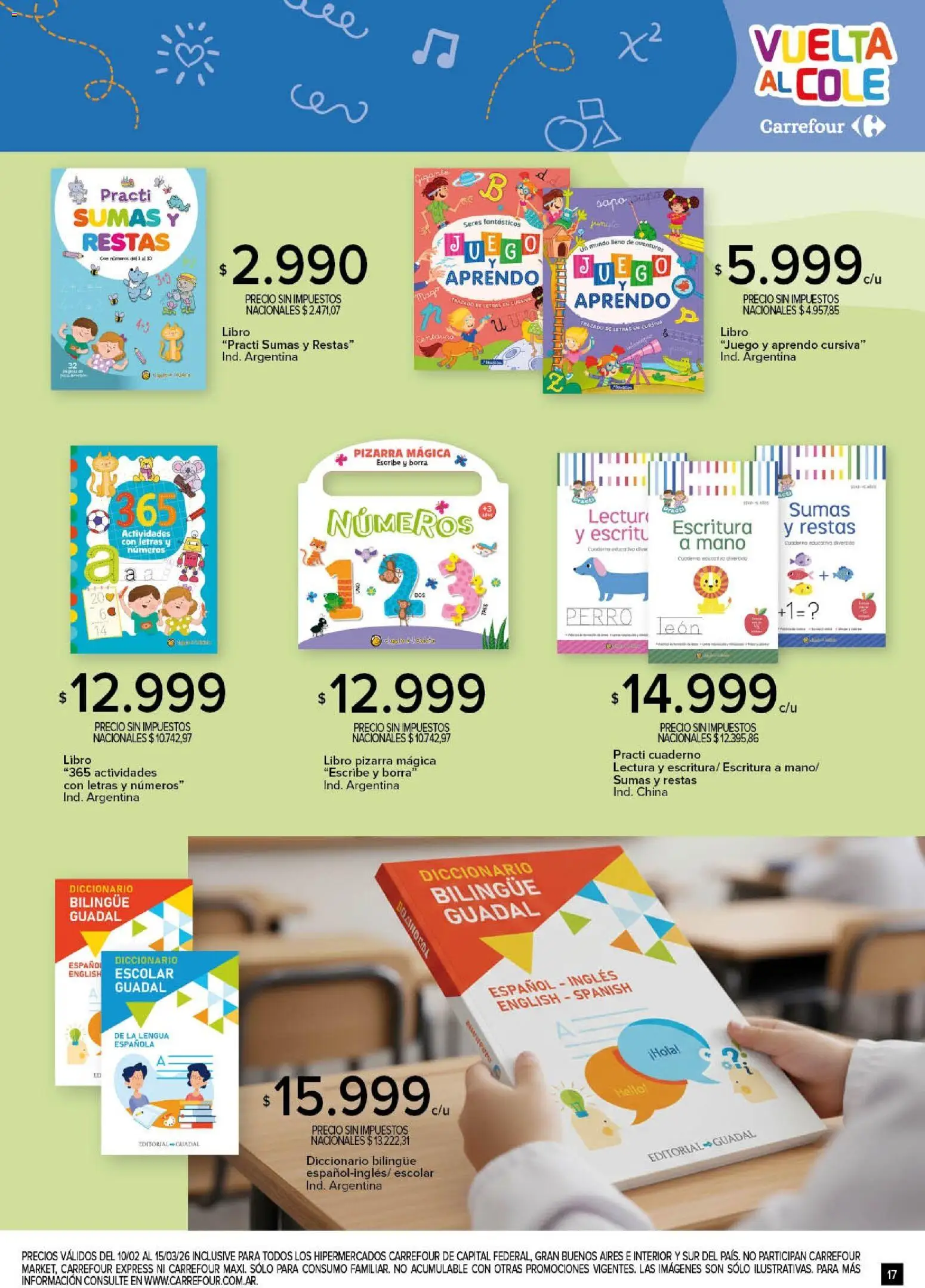 Carrefour - Vuelta al Cole  │ válido desde el 10.02.2026 | Página: 17 | Productos: Cuaderno, Pizarra