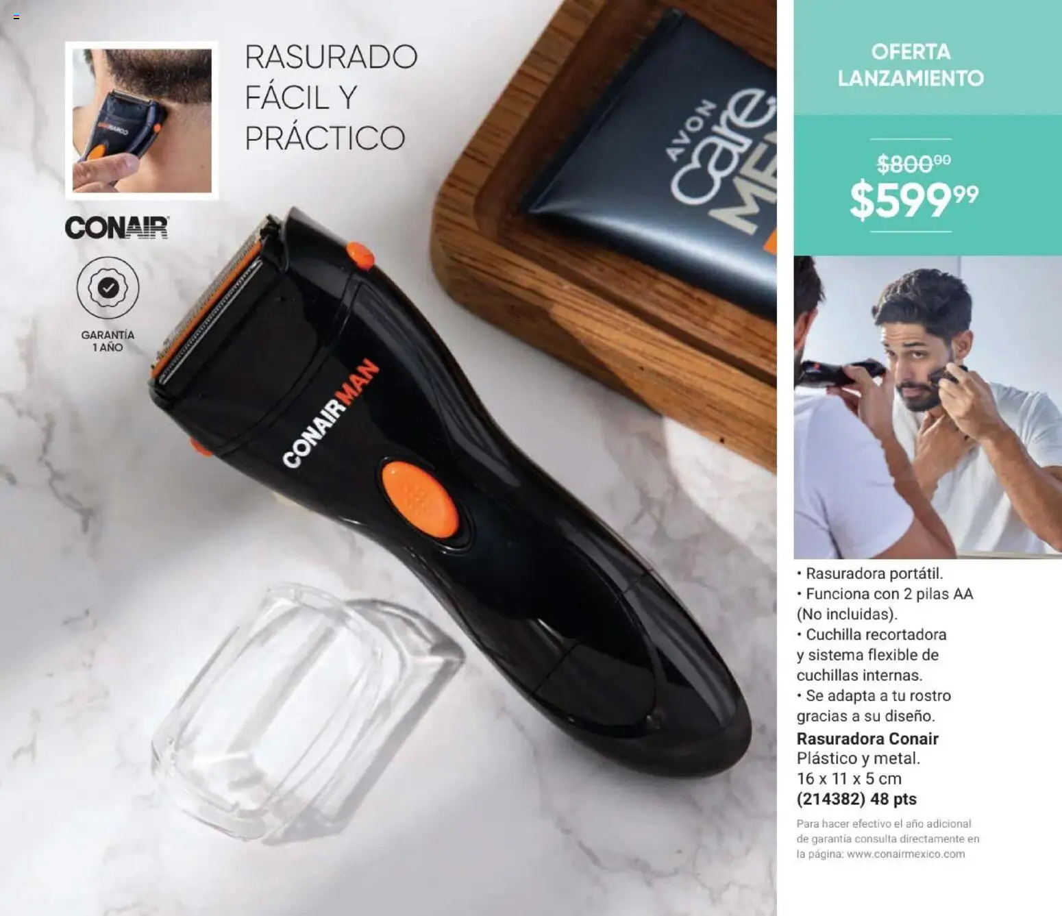 Nuevas ofertas de AVON válidas en toda la República Mexicana desde el 28.11.2025. ¡Encuentra las mejores ofertas en AVON Casa & Estilo 18 2025! | Página: 133 | Productos: Flexible, Rasuradora, Pilas