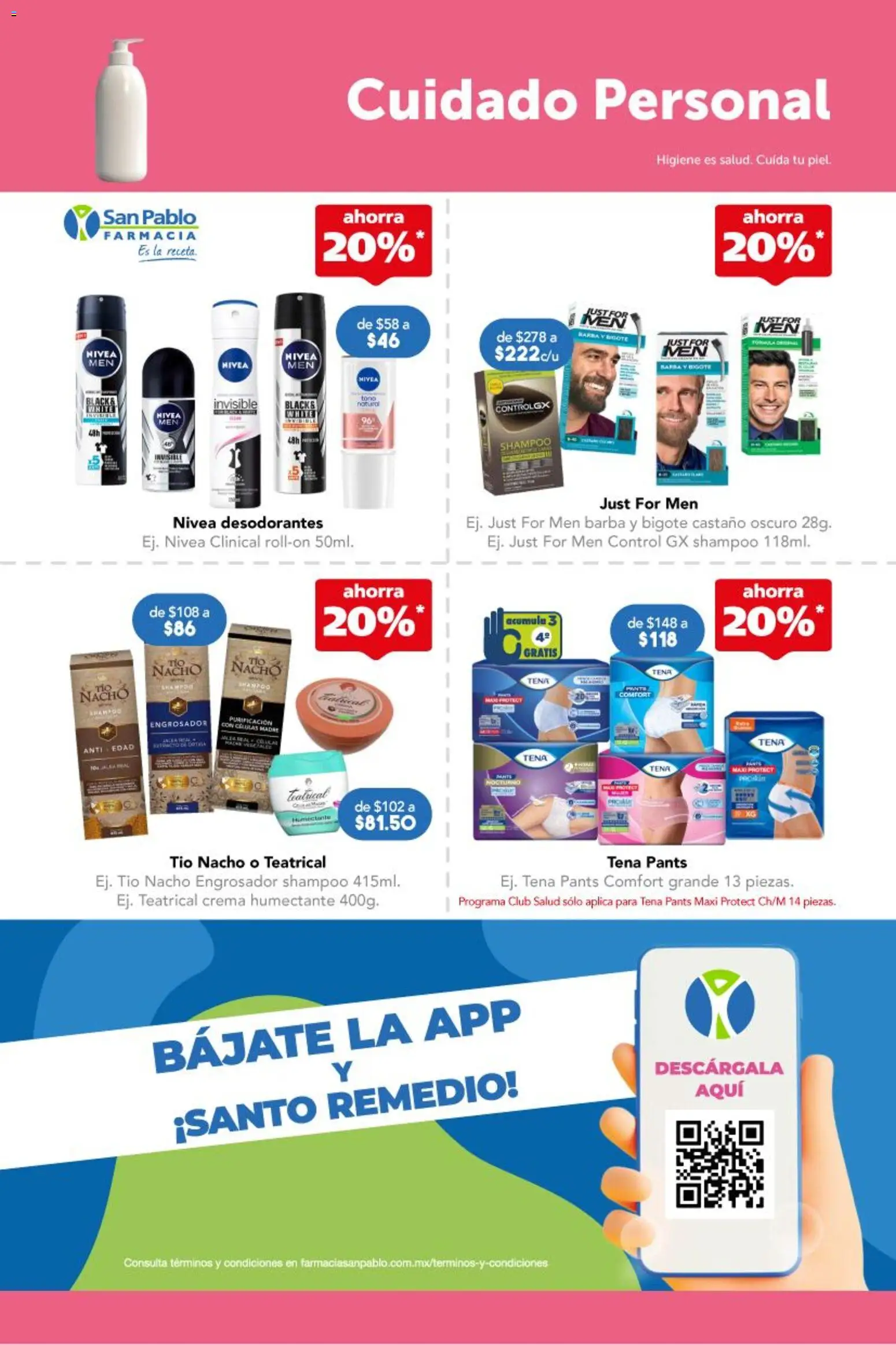 Nuevas ofertas de Farmacia San Pablo válidas en toda la República Mexicana desde el 23.11.2025. ¡Encuentra las mejores ofertas en Farmacia San Pablo catálogo! | Página: 14 | Productos: Crema, Pants