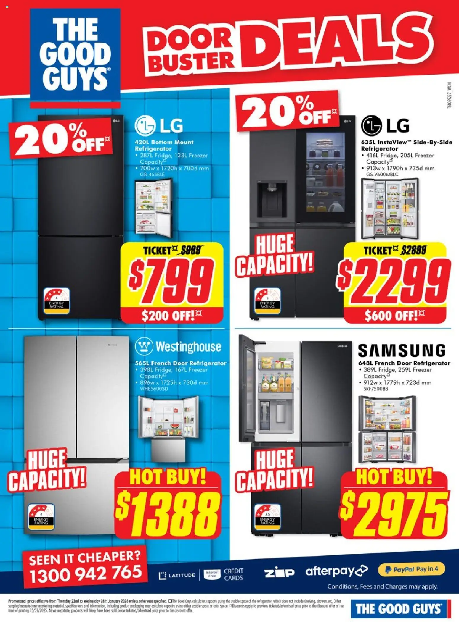 The Good Guys catalogue - valid from 21.01.2026 | Page: 5 | Products: Door, Freezer, Refrigerator