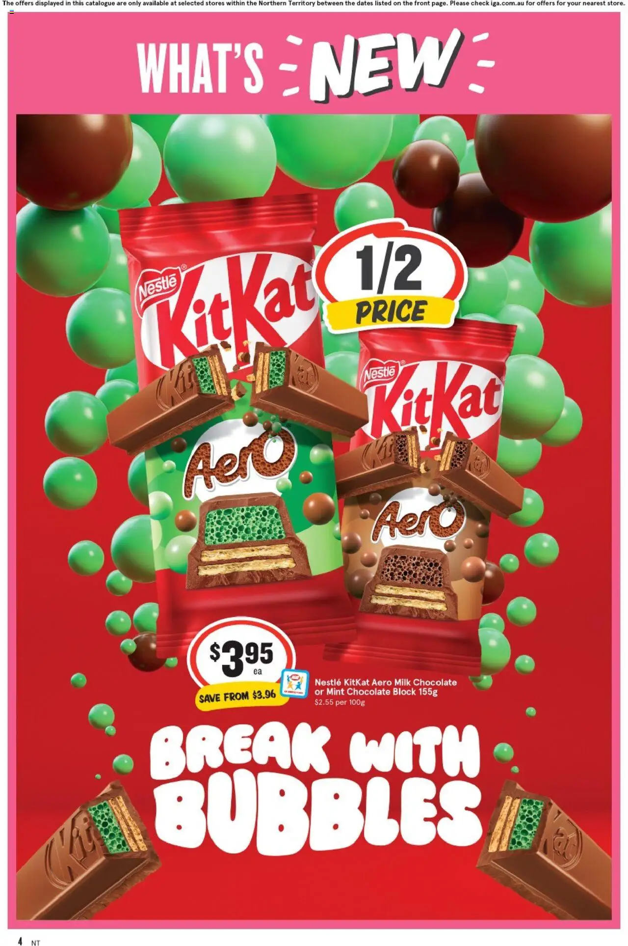 IGA catalogue - valid from 13.08.2025 | Page: 4 | Products: Milk, Chocolate
