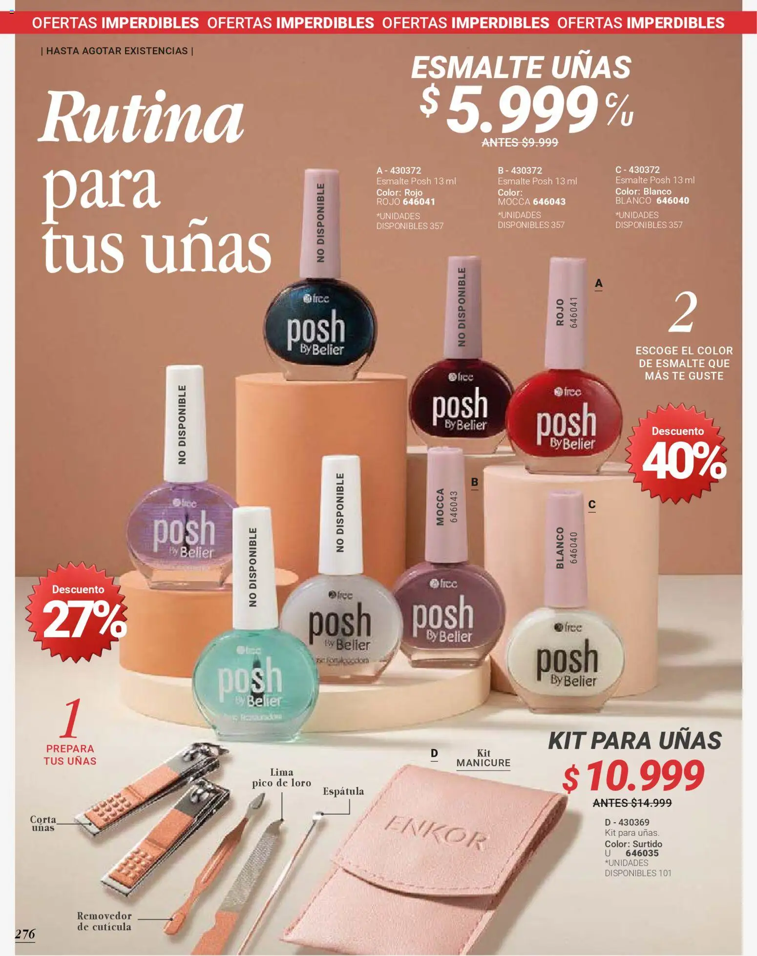 Carmel revista - valida desde el 01.02.2026 | Página: 276 | Productos: Té, Espatula, Removedor de cutícula