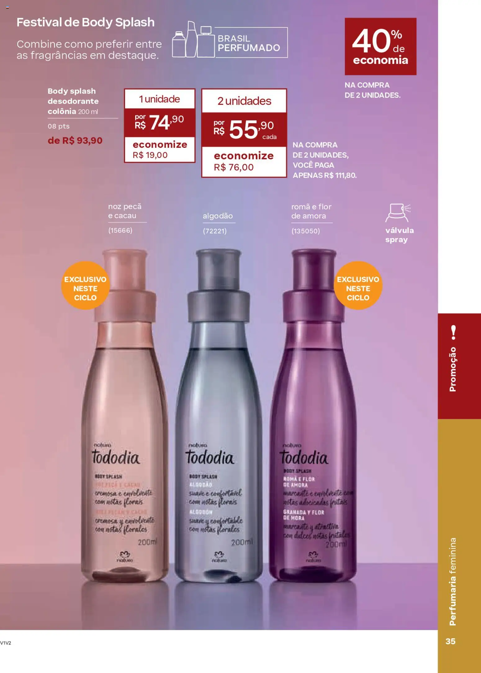 Natura Folheto - válido de 04.02.2026 | Página: 35 | Produtos: Desodorante, Algodão, Body