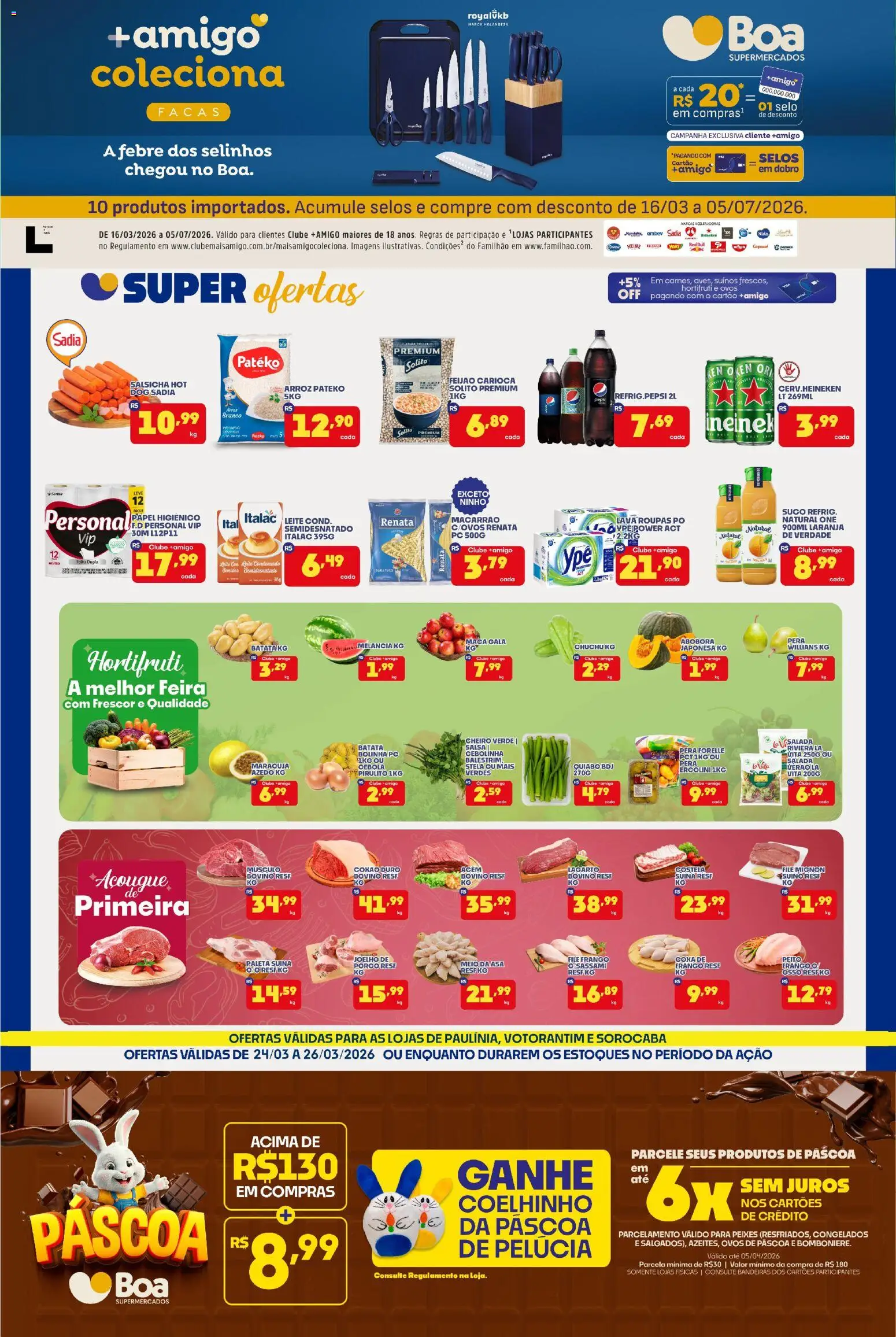 Boa Supermercados Folheto - válido de 24.03.2026 | Página: 1 | Produtos: Melancia, Pera, Filé mignon, Papel higiênico