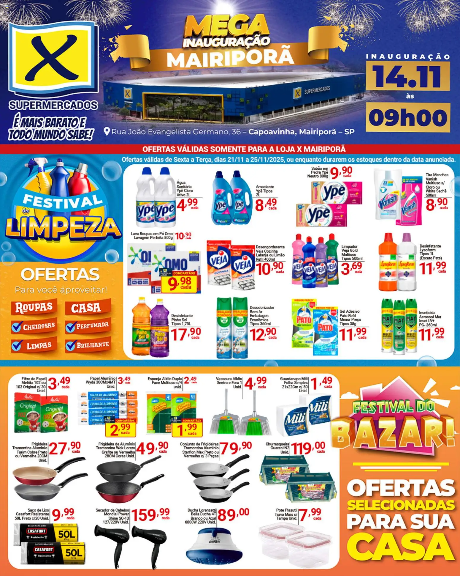 X Supermercados Folheto - válido de 21.11.2025 | Página: 6 | Produtos: Secador, Tira manchas, Roupas, Inseticida