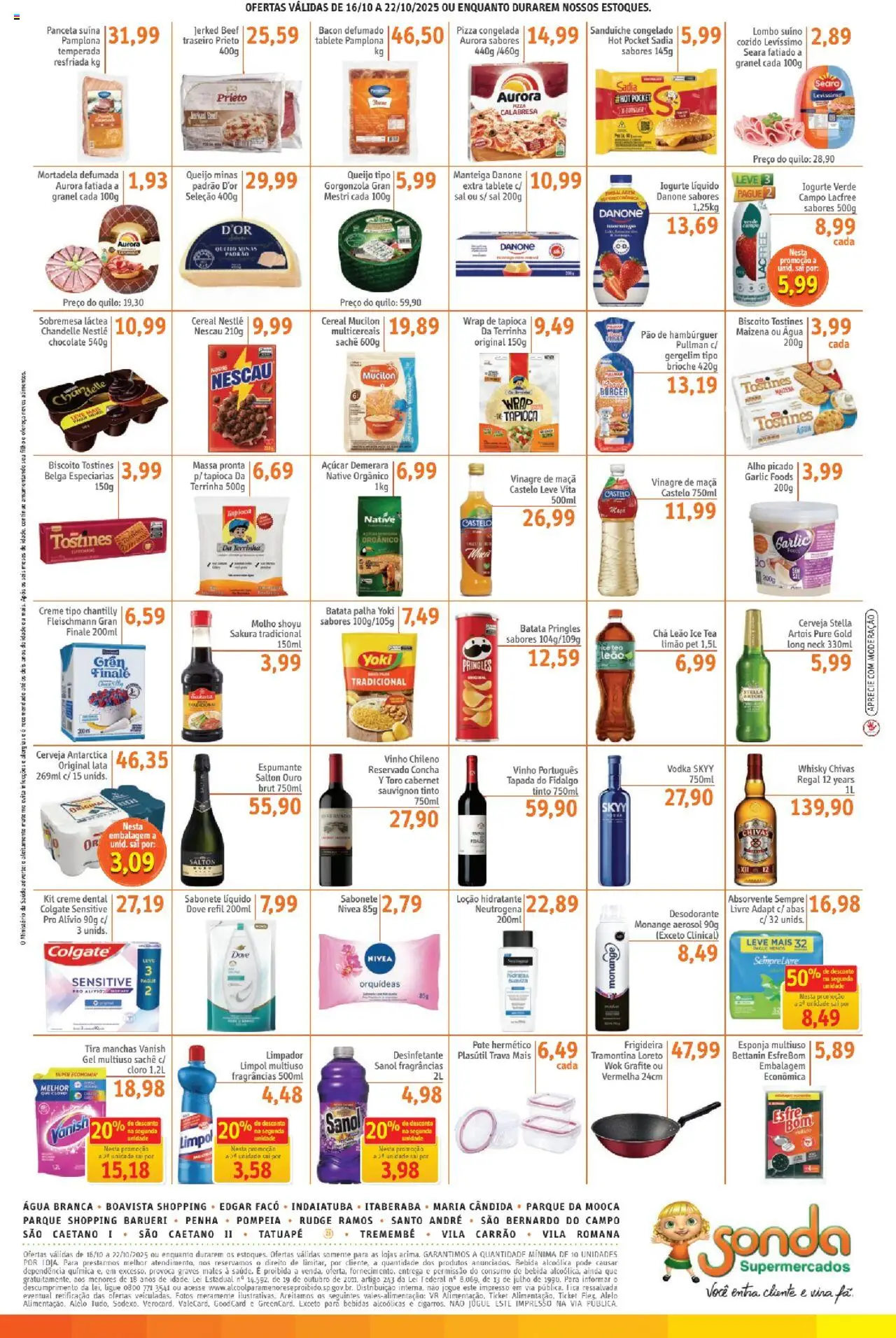 Sonda Folheto - válido de 16.10.2025 | Página: 2 | Produtos: Chá, Creme, Desinfetante, Sabonete líquido