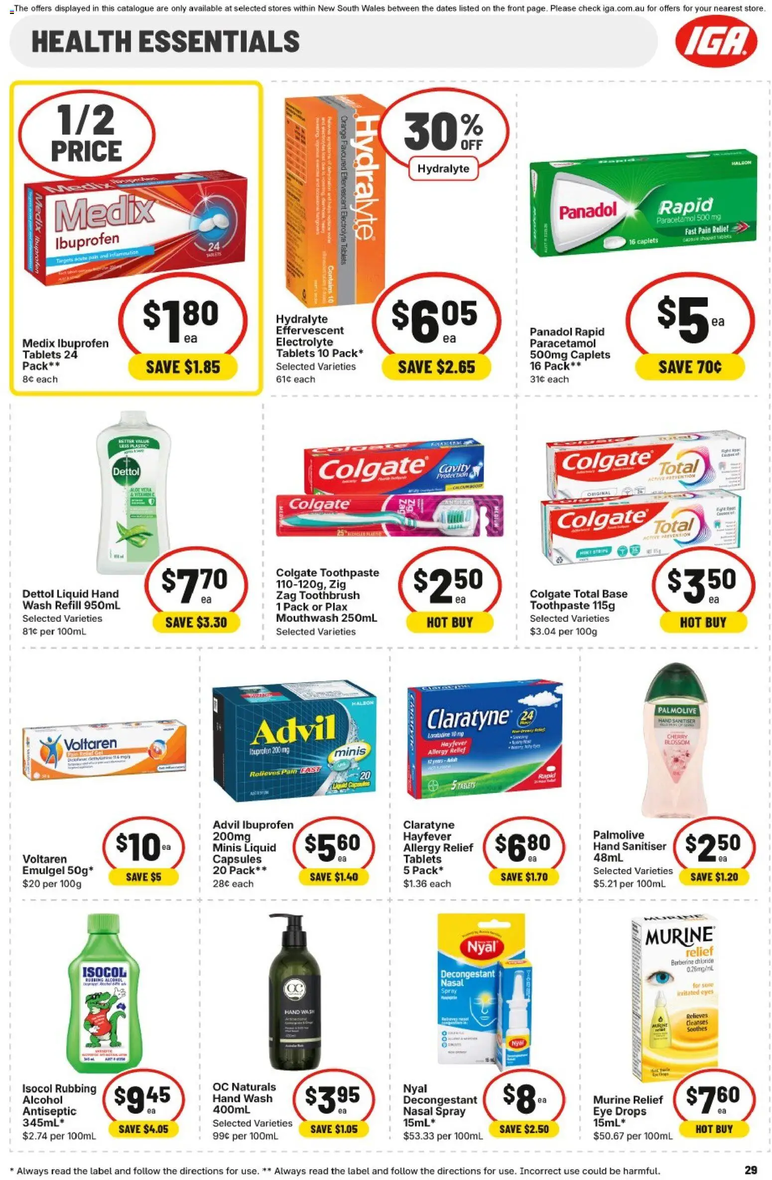 IGA catalogue - valid from 24.12.2025 | Page: 32 | Products: Mouthwash, Hand sanitiser, Hand wash, Allergy