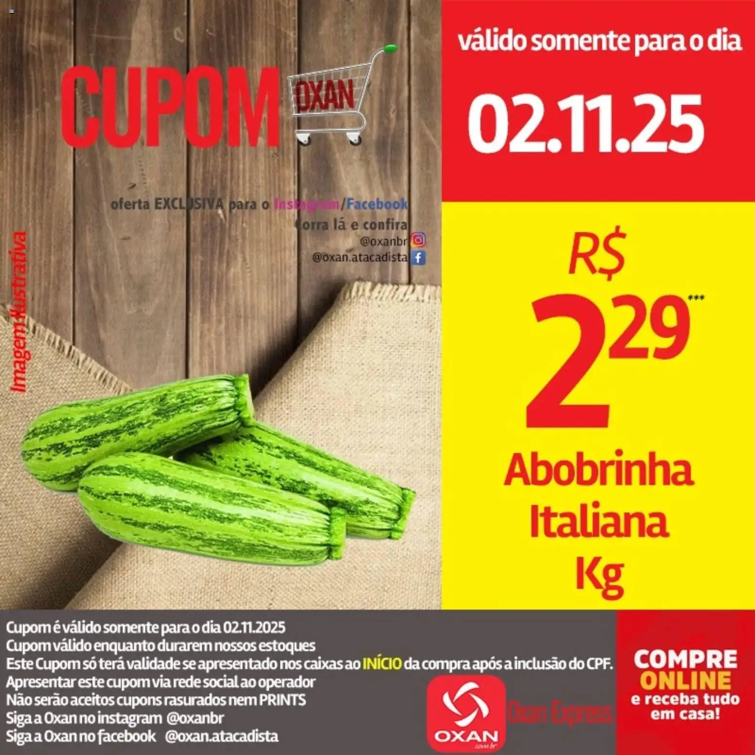 Oxan Atacadista Folheto - válido de 02.11.2025 | Página: 3 | Produtos: Abobrinha