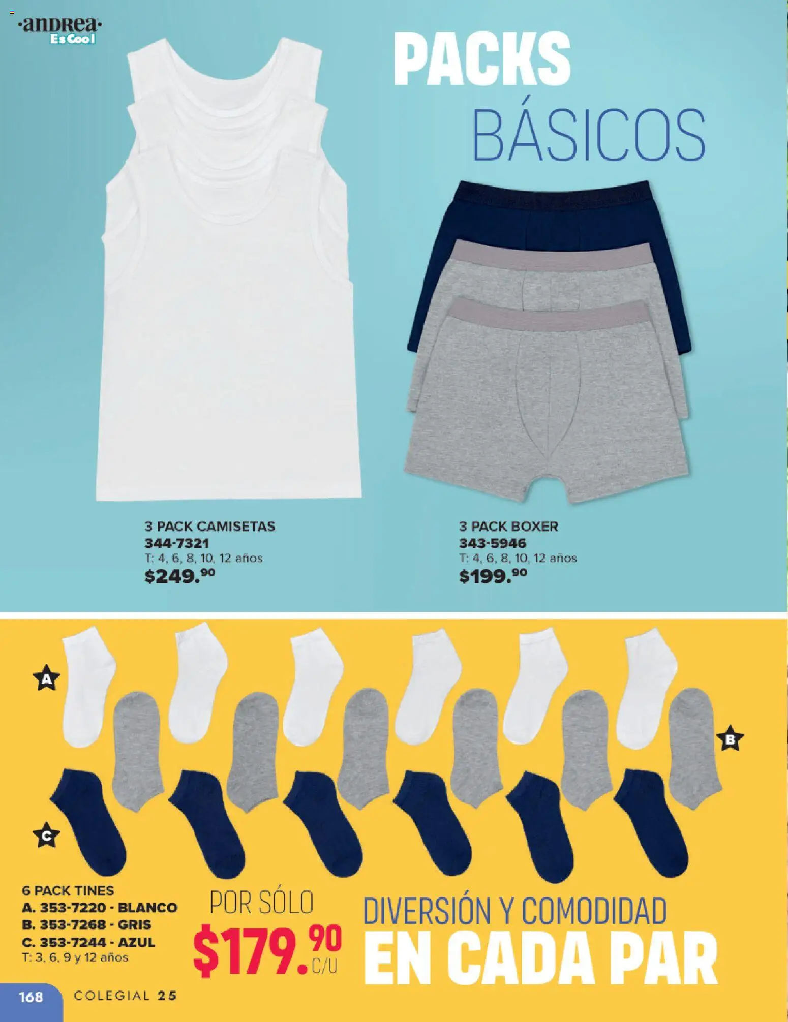 Nuevas ofertas de Andrea válidas en toda la República Mexicana desde el 25.05.2025. ¡Encuentra las mejores ofertas en Andrea catálogo Colegial ! | Página: 168