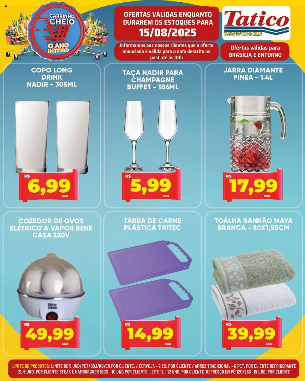 Tatico Folheto - válido de 15.08.2025 | Página: 19 | Produtos: Pó, Leite, Carrinho, Hambúrguer