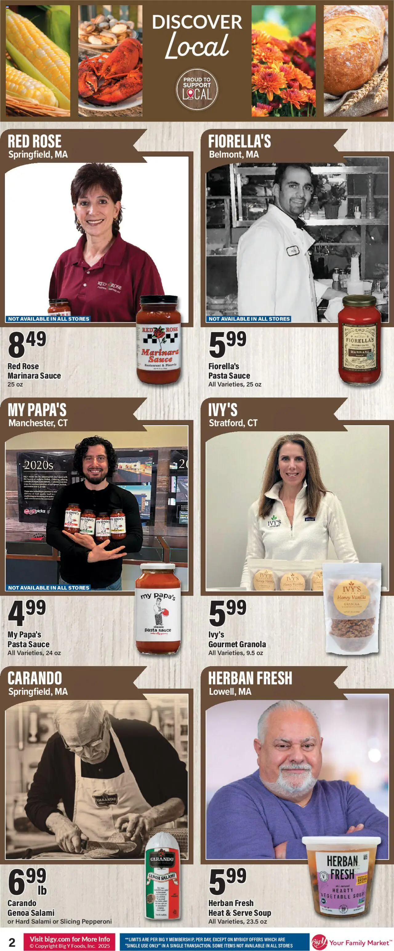 Big Y Weekly Ad - valid from 16.10.2025 | Page: 4 | Products: Salami, Pasta, Sauce