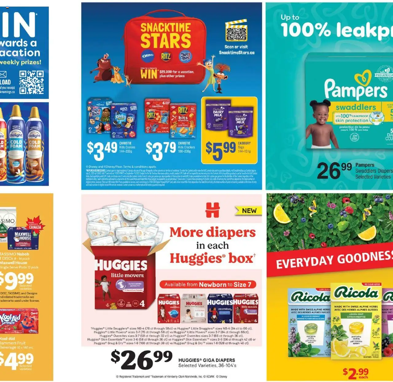 Fortinos flyer valid from 11.09.2025 | Page: 34 | Products: Chips, Cookies, Box, Milk