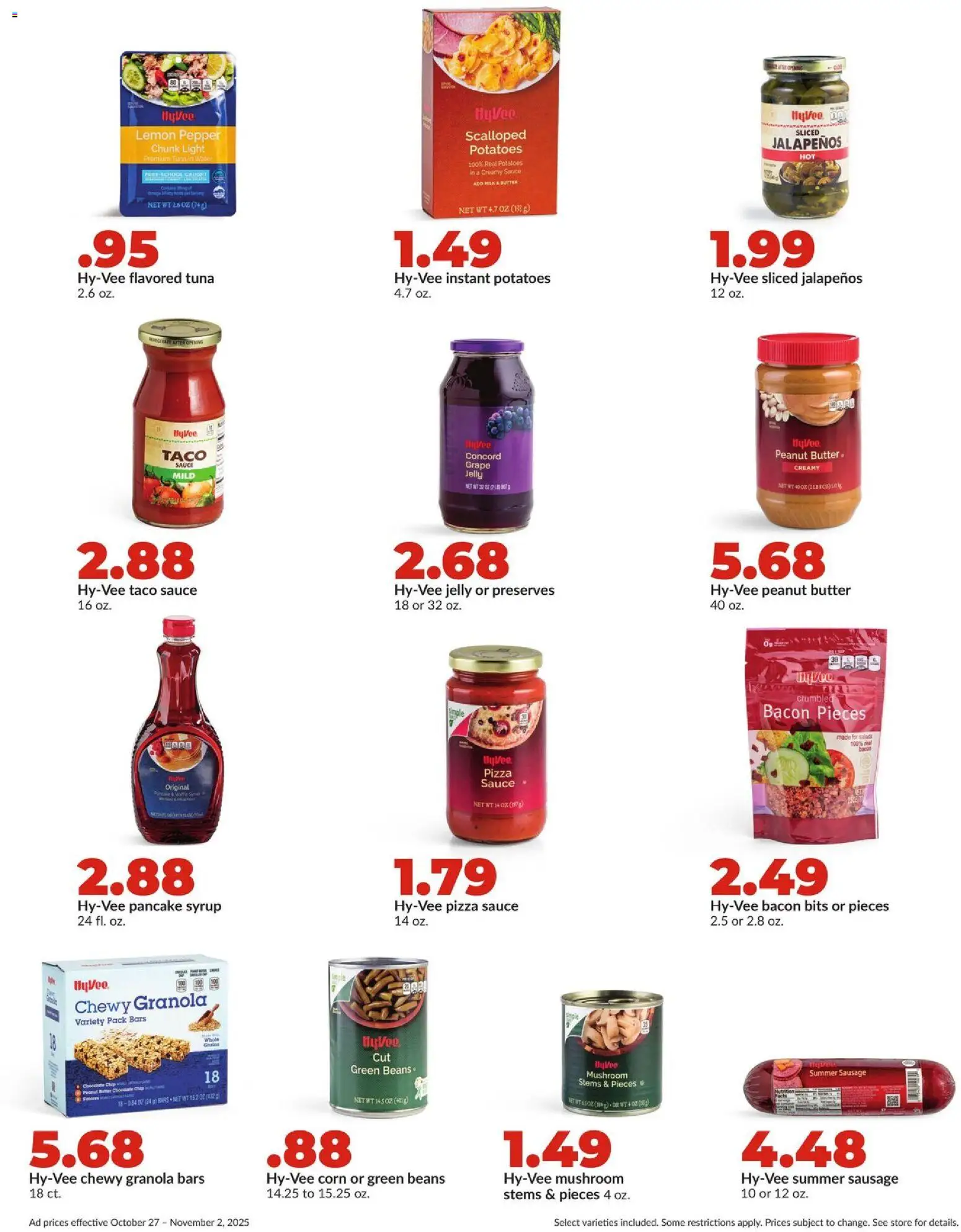 HyVee Weekly Ad - valid from 27.10.2025 | Page: 19 | Products: Pizza, Potatoes, Lemon, Sausage