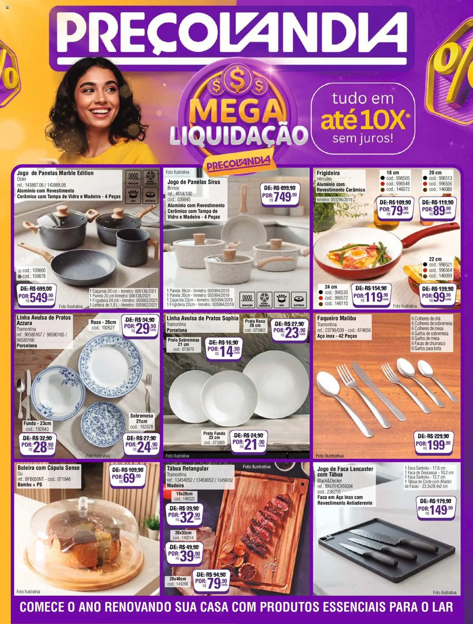 Preçolandia Folheto - válido de 26.12.2025 | Página: 1 | Produtos: Frigideira, Caçarola, Colheres, Tábua