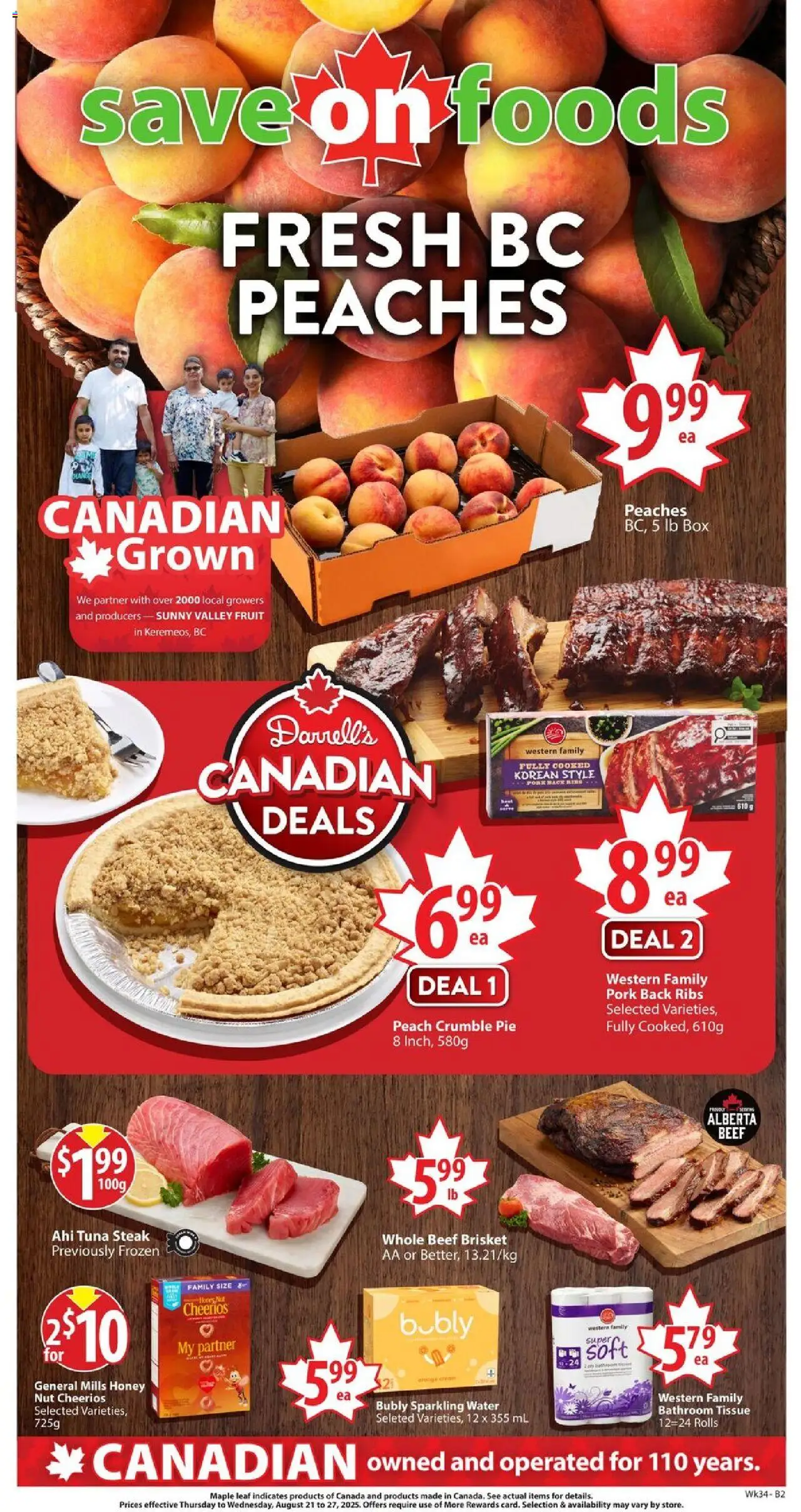 Save on foods flyer valid from 21.08.2025 | Page: 2 | Products: Beef, Cream, Box, Pork