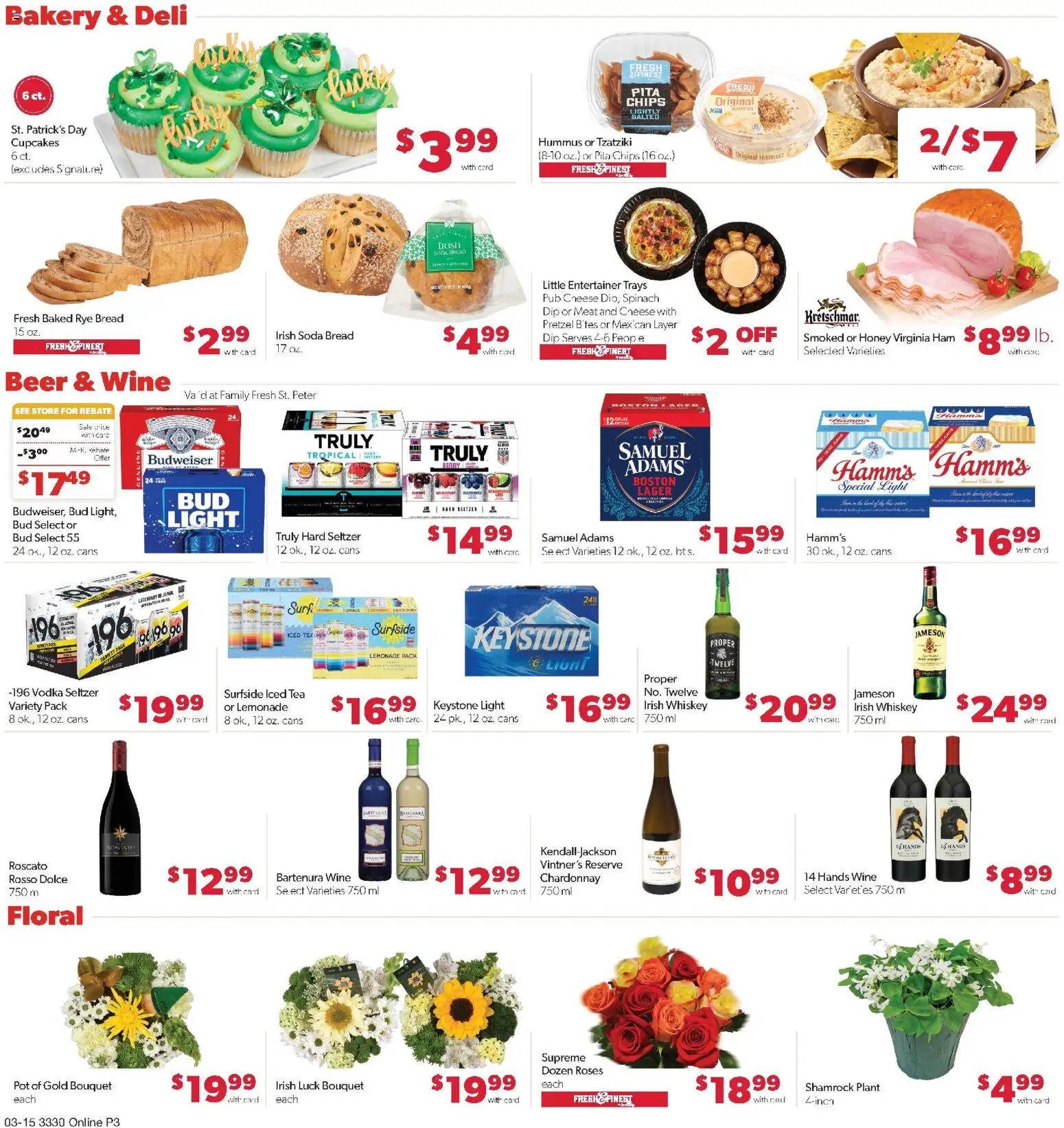 Family Fare Weekly Ad - MN - valid from 15.03.2026 | Page: 8 | Products: Spinach, Bread, Beer, Chips