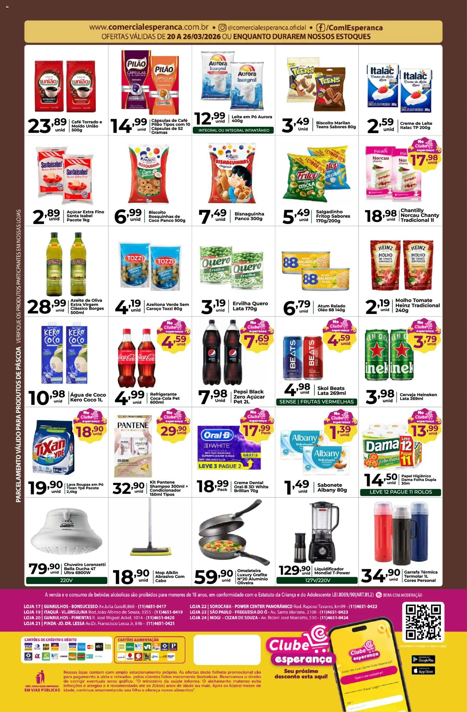Comercial Esperança Folheto - válido de 20.03.2026 | Página: 2 | Produtos: Coco, Água de coco, Garrafa térmica, Leite em pó