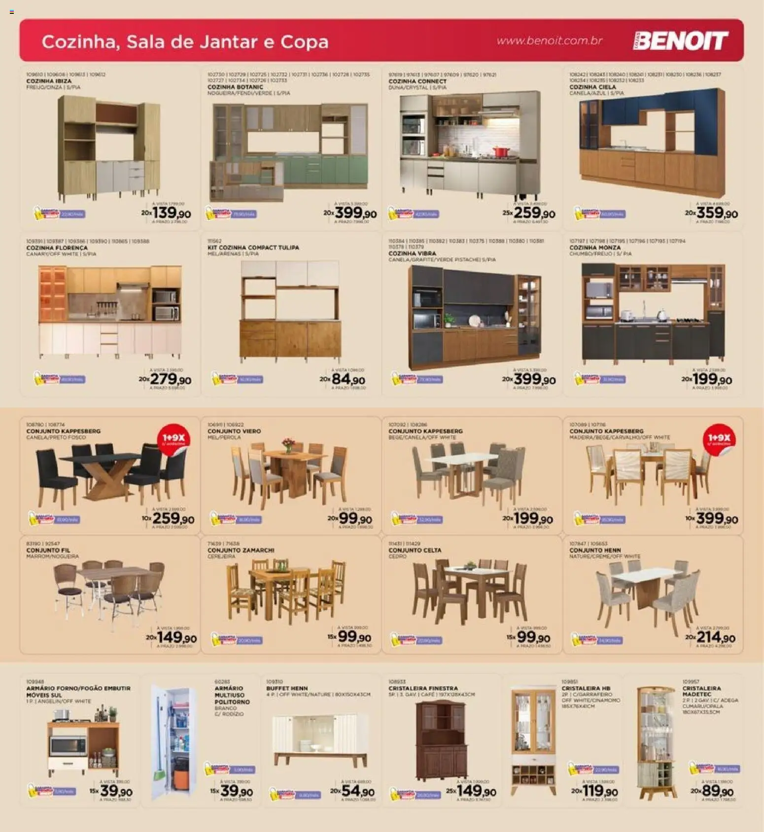 Benoit Folheto - válido de 01.04.2026 | Página: 9 | Produtos: Cristaleira, Copa, Pia, Armário