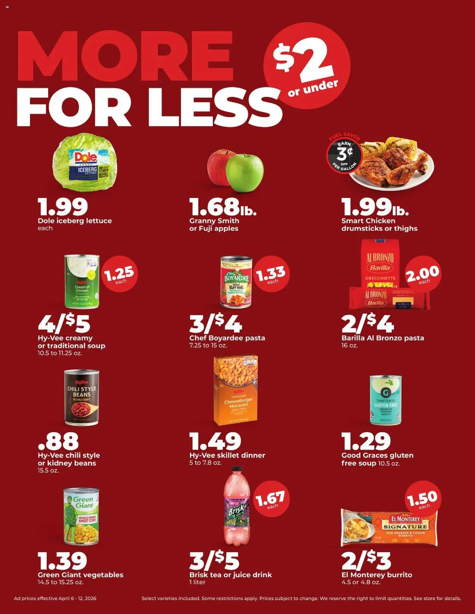 HyVee Weekly Ad - valid from 06.04.2026 | Page: 3 | Products: Corn, Lettuce, Skillet, Cream