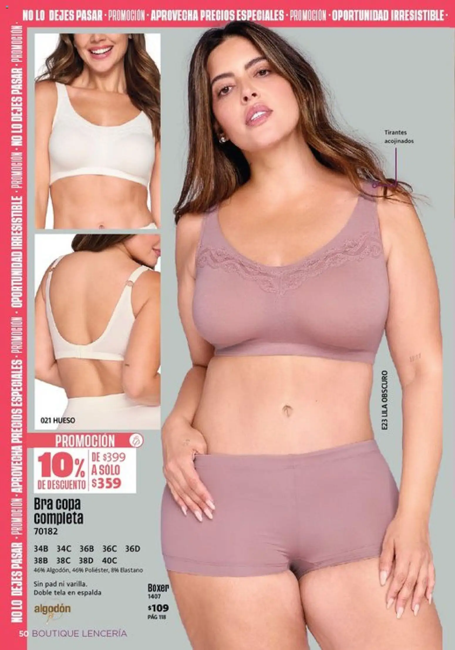 Nuevas ofertas de Ilusión válidas en toda la República Mexicana desde el 01.03.2026. ¡Encuentra las mejores ofertas en Ilusión catálogo Primavera! | Página: 52 | Productos: Algodón, Tirantes, Lenceria