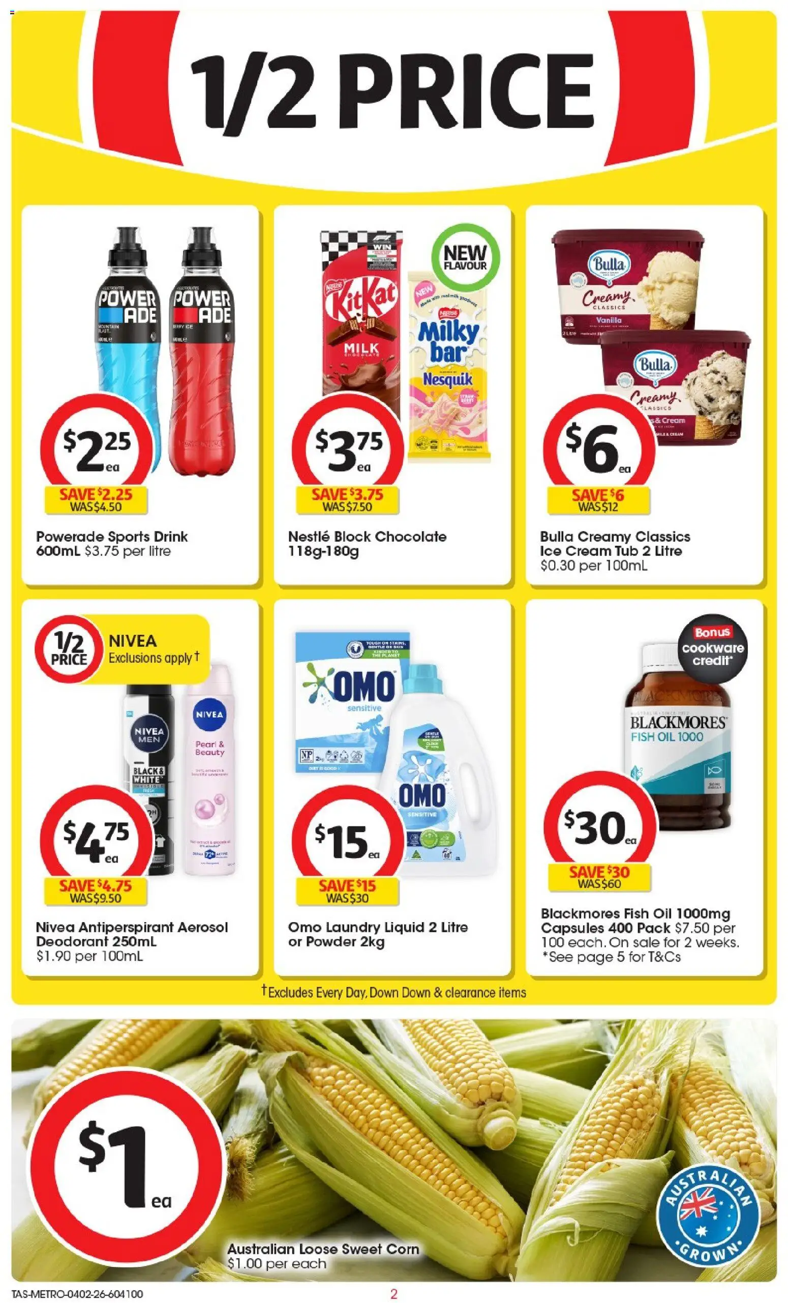 Coles catalogue - valid from 04.02.2026 | Page: 3 | Products: Oil, Deodorant, Cream, Fish oil
