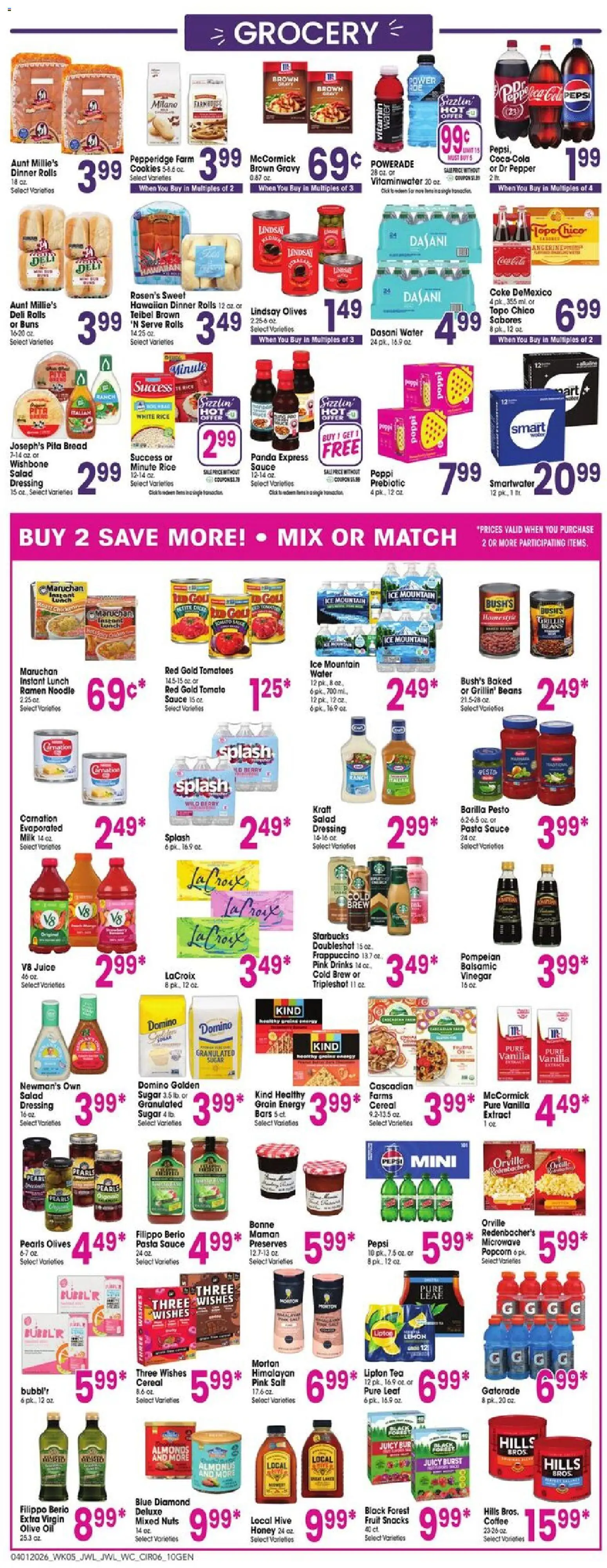 Jewel Osco Weekly Ad - IN - valid from 01.04.2026 | Page: 6 | Products: Milk, Oil, Salad, Pepper