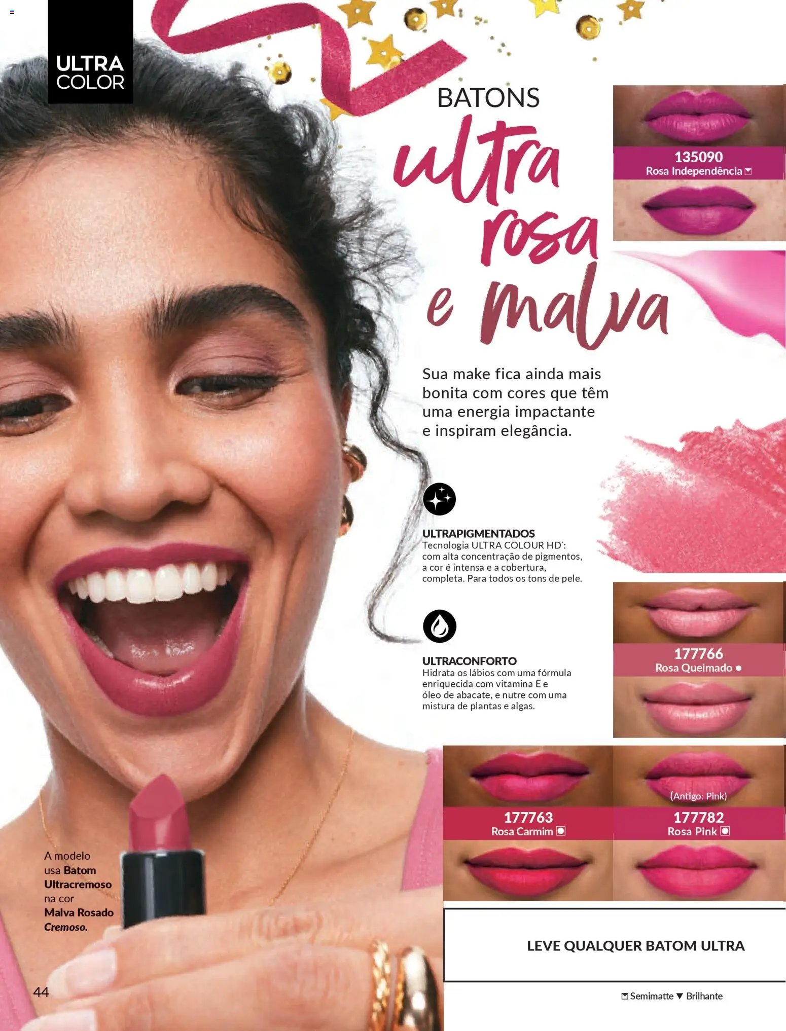 Avon Folheto - válido de 15.01.2026 | Página: 44 | Produtos: Batom, Óleo