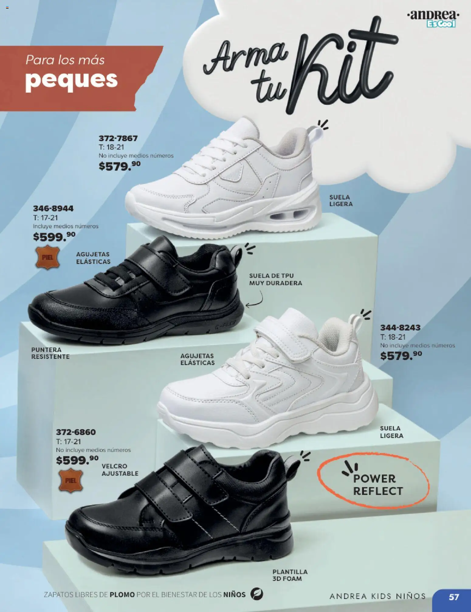 Nuevas ofertas de Andrea válidas en toda la República Mexicana desde el 25.05.2025. ¡Encuentra las mejores ofertas en Andrea catálogo Colegial ! | Página: 57 | Productos: Zapatos