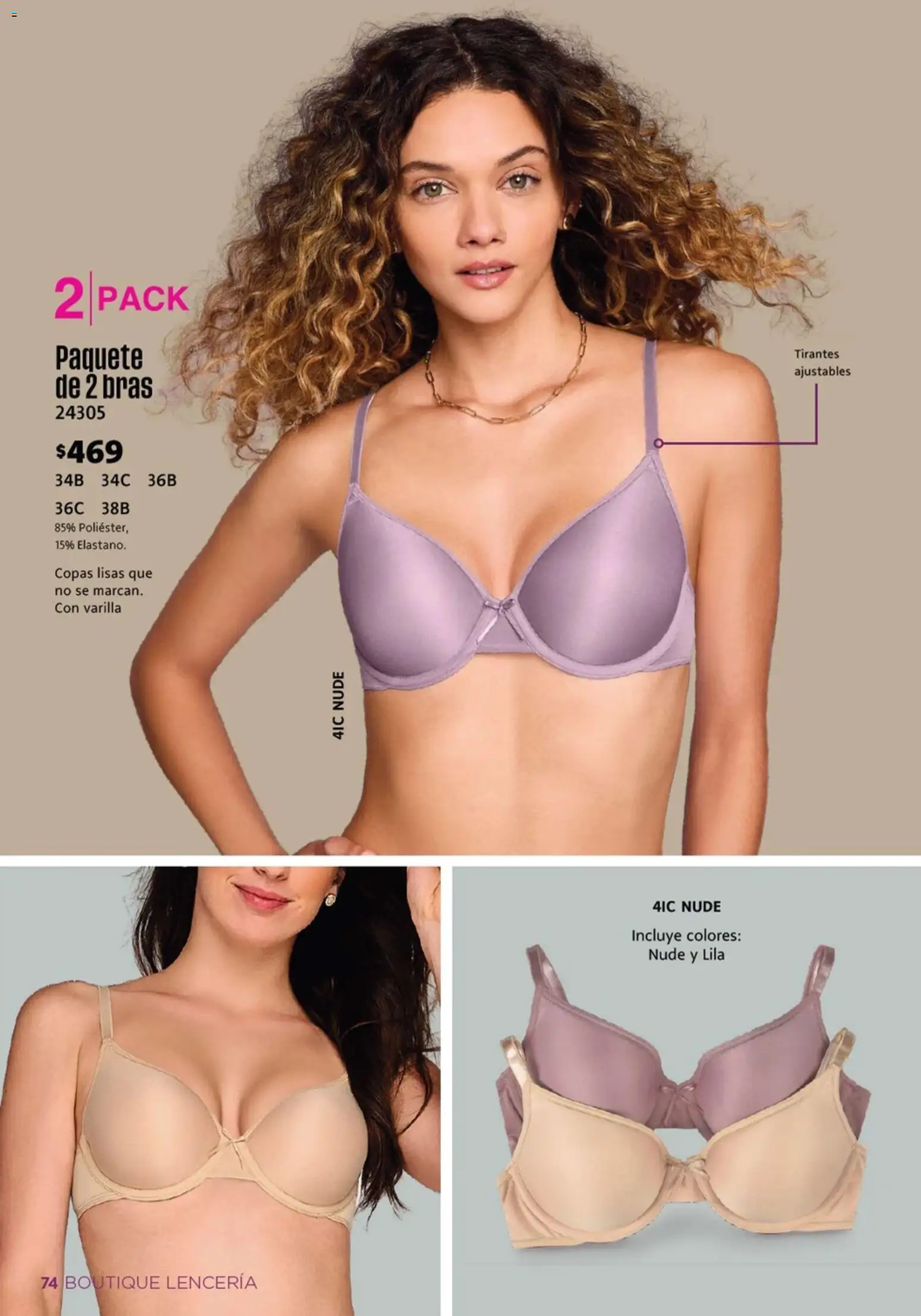 Nuevas ofertas de Ilusión válidas en toda la República Mexicana desde el 01.03.2026. ¡Encuentra las mejores ofertas en Ilusión catálogo Primavera! | Página: 76 | Productos: Tirantes, Lenceria