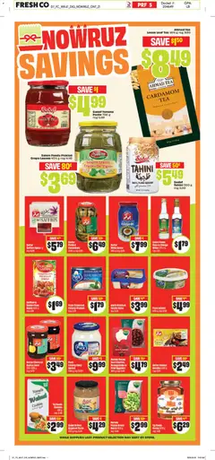 Preview of FreshCo weekly flyer / circulaire from shop FreshCo valid from 19.03.2026 | Page: 11 | Products: Tea, Noodles, Cookies, Cucumbers