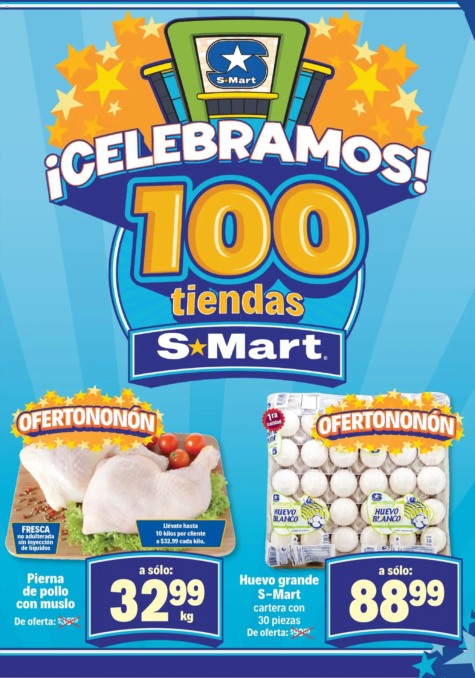 Nuevas ofertas de S-Mart válidas en toda la República Mexicana desde el 07.11.2025. ¡Encuentra las mejores ofertas en S-Mart folleto Monterrey! | Página: 2 | Productos: Pollo, Huevo
