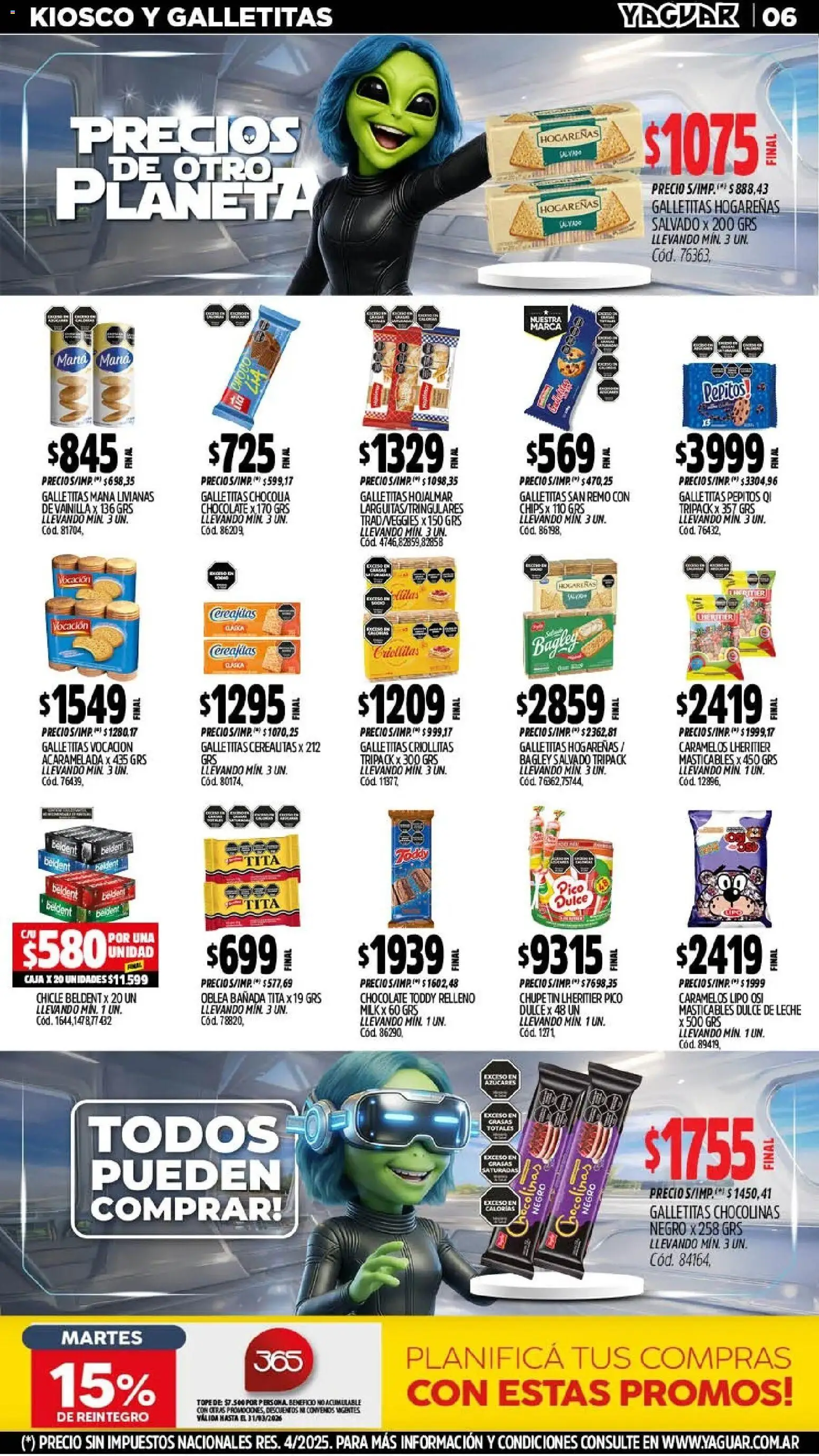 Yaguar - Oferta Semanal San Juan │ válido desde el 11.03.2026 | Página: 8 | Productos: Pico, Caja, Chocolate, Chicle