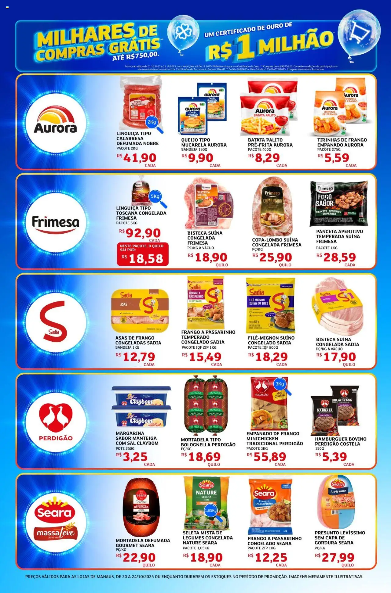 Assaí Atacadista Folheto - válido de 20.10.2025 | Página: 2 | Produtos: Linguiça, Lombo, Copa, Sal