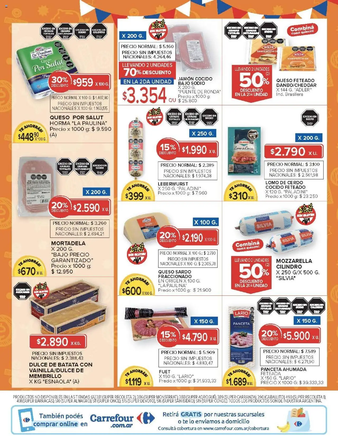 Carrefour Market catálogo │ válido desde el 19.08.2025 | Página: 4 | Productos: Jamón cocido, Batata, Queso, Té