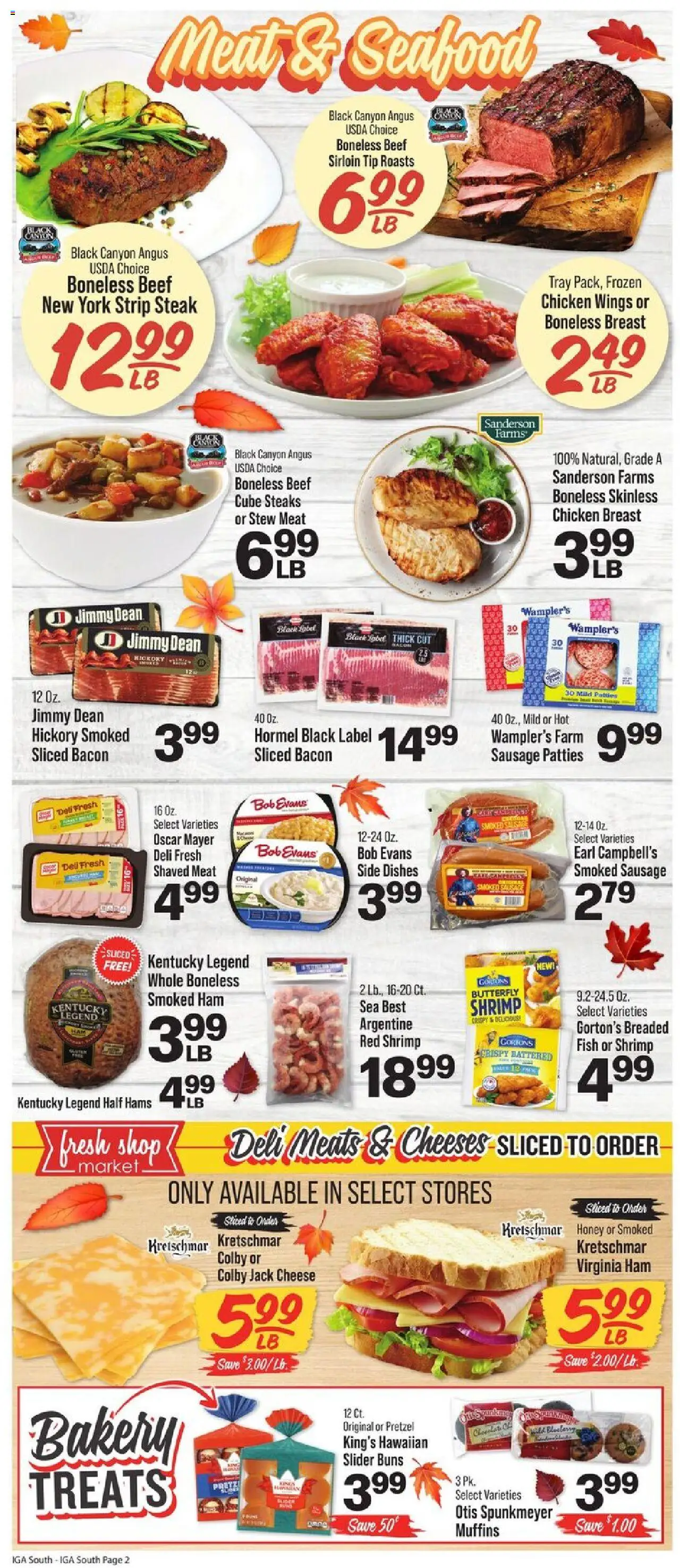 IGA Weekly Ad - valid from 17.09.2025 | Page: 4 | Products: Bakery, Cheese, Fish, Seafood