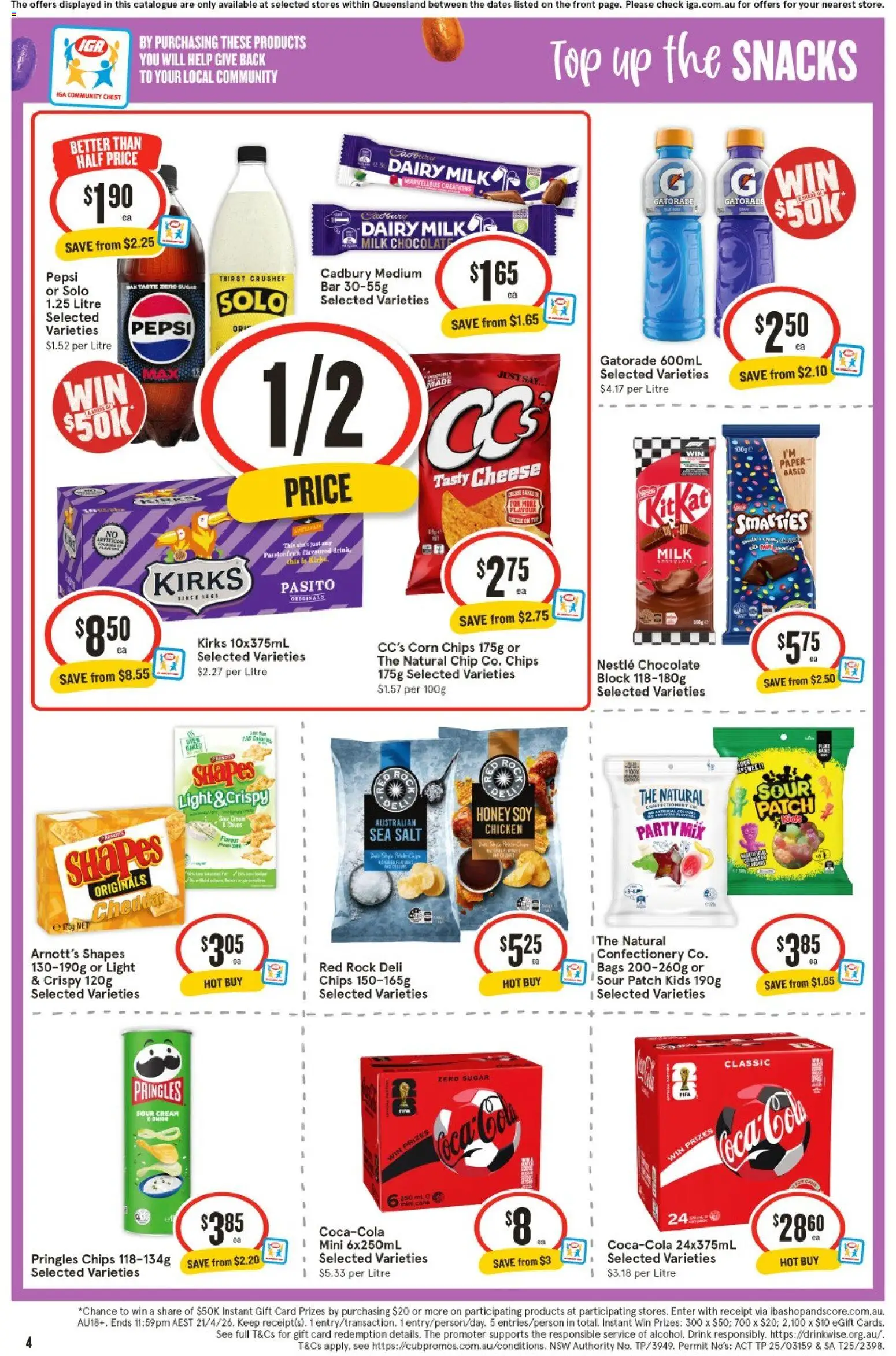IGA catalogue - valid from 18.03.2026 | Page: 4 | Products: Potatoes, Watermelon, Bag