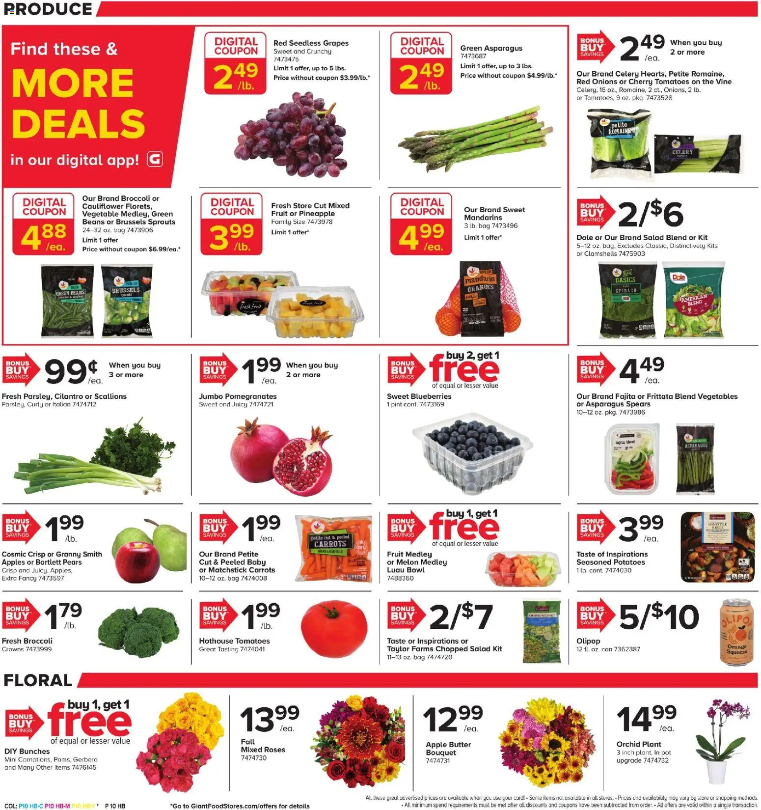 Giant Weekly Ad - valid from 07.11.2025 | Page: 8 | Products: Broccoli, Brussels Sprouts, Butter, Oranges